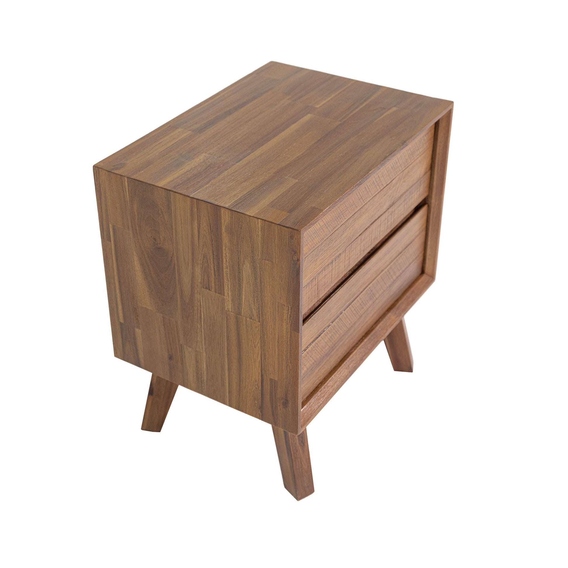 Gia 2 Drawer Nightstand - Warm Pecan - Central Designs