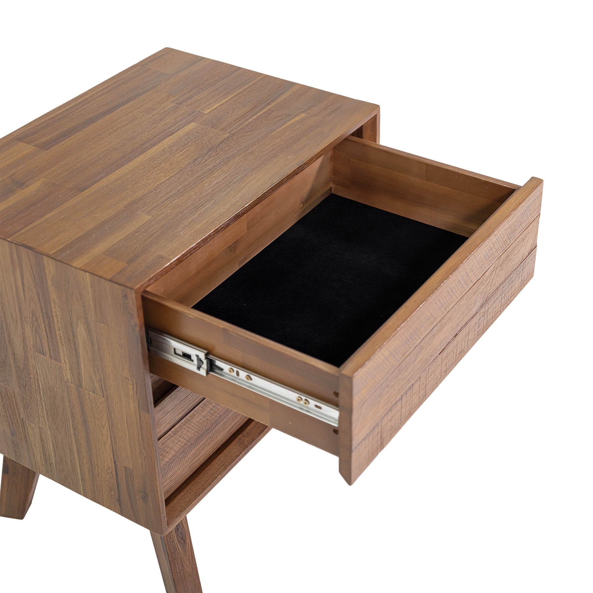 Gia 2 Drawer Nightstand - Warm Pecan - Central Designs