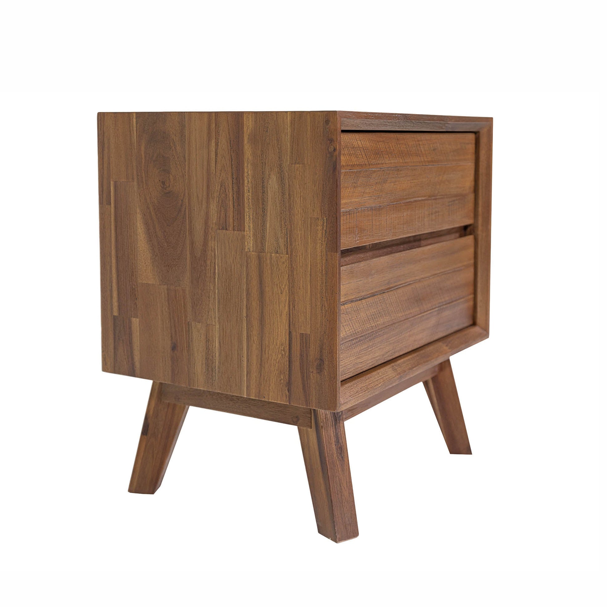 Gia 2 Drawer Nightstand - Warm Pecan - Central Designs