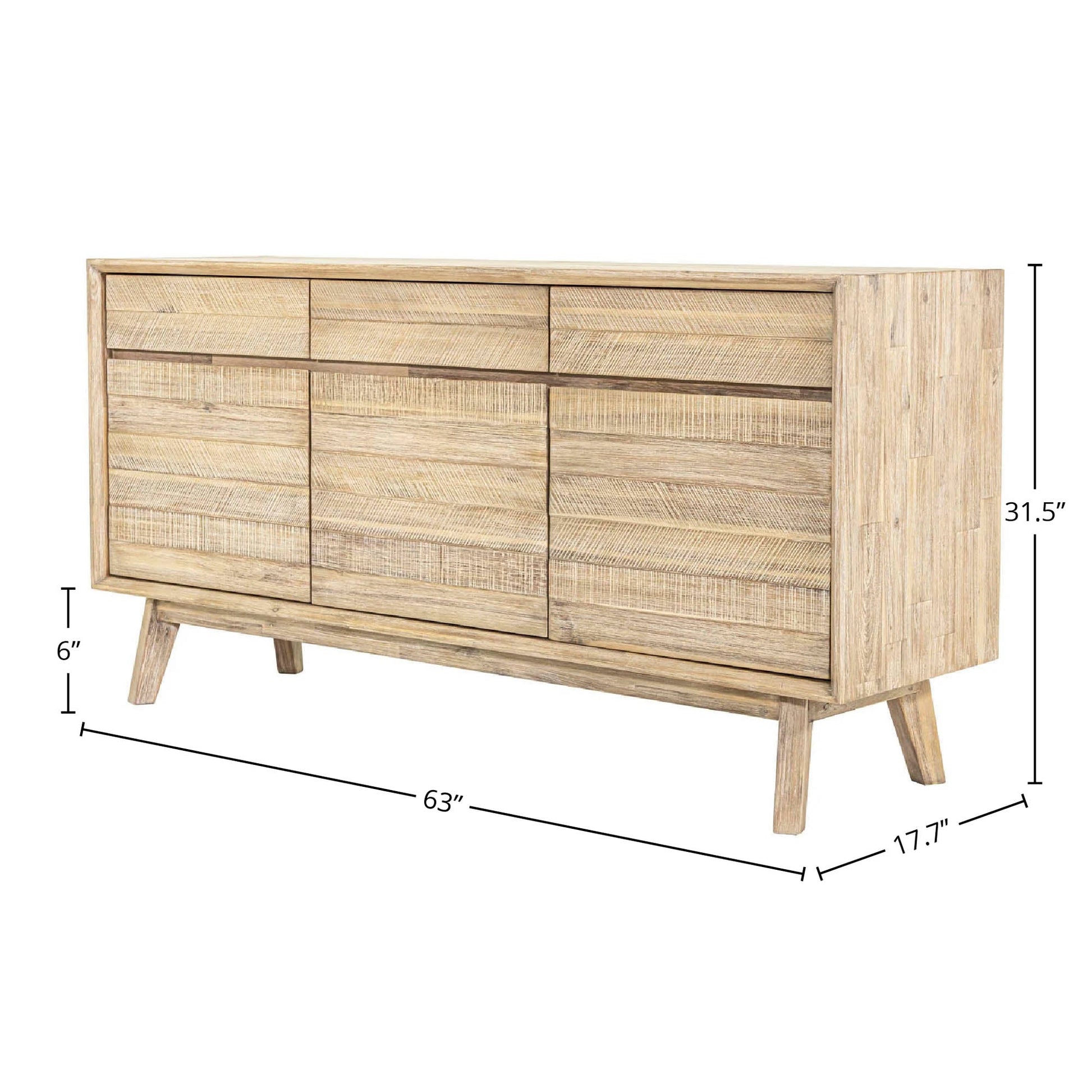 Gia Sideboard - Light Driftwood - Central Designs