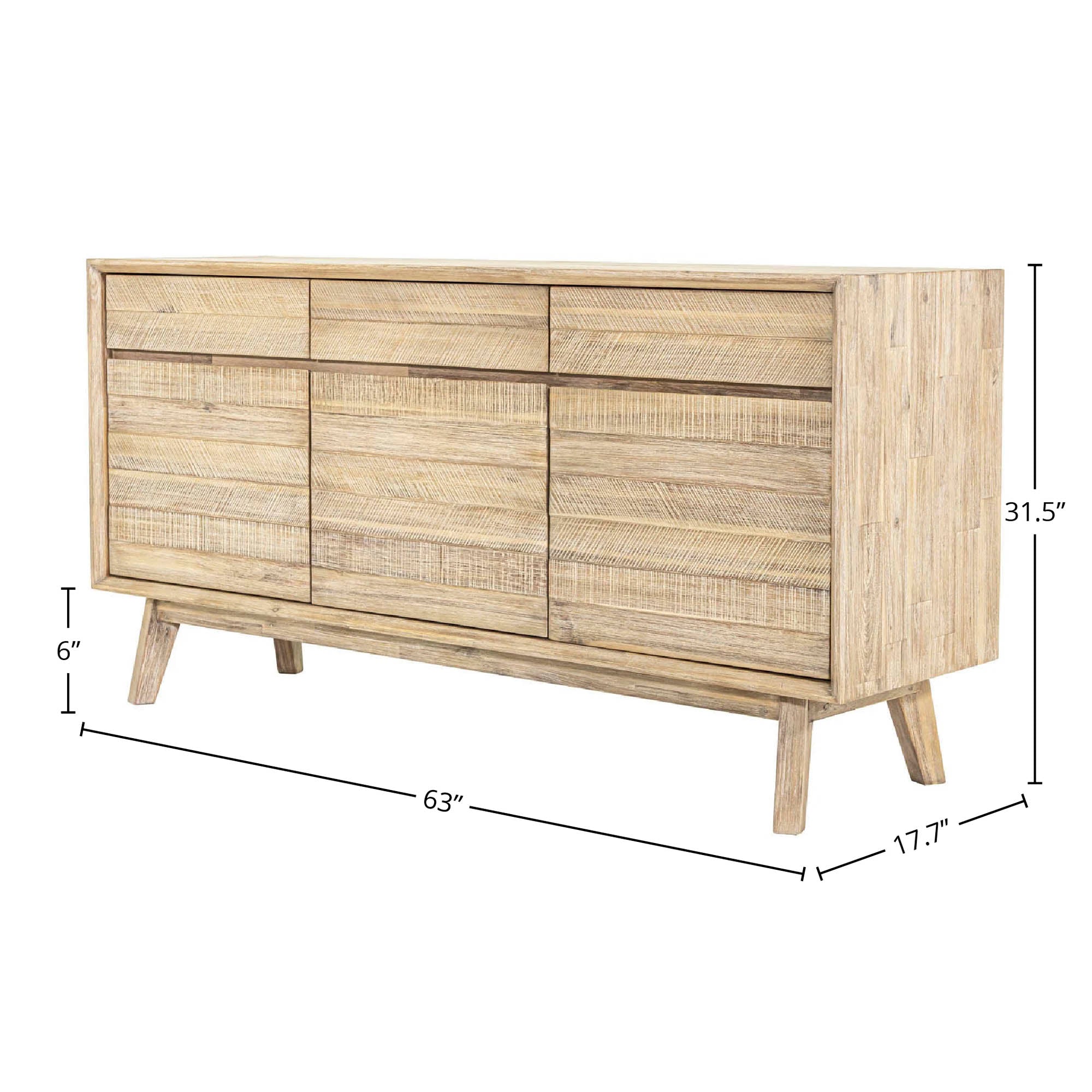 Gia Sideboard - Light Driftwood - Central Designs