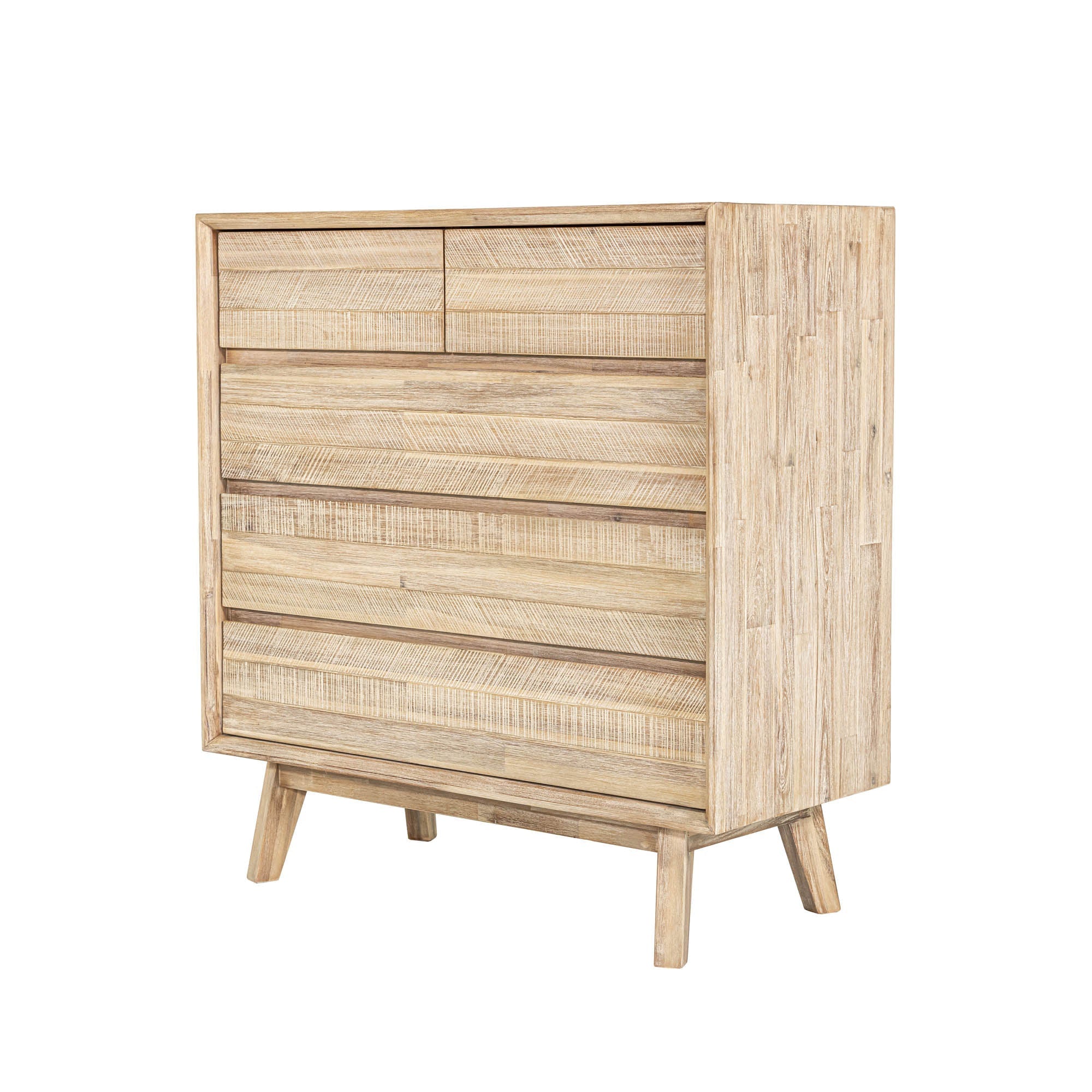 Gia 5 Drawer Chest - Light Driftwood - Central Designs