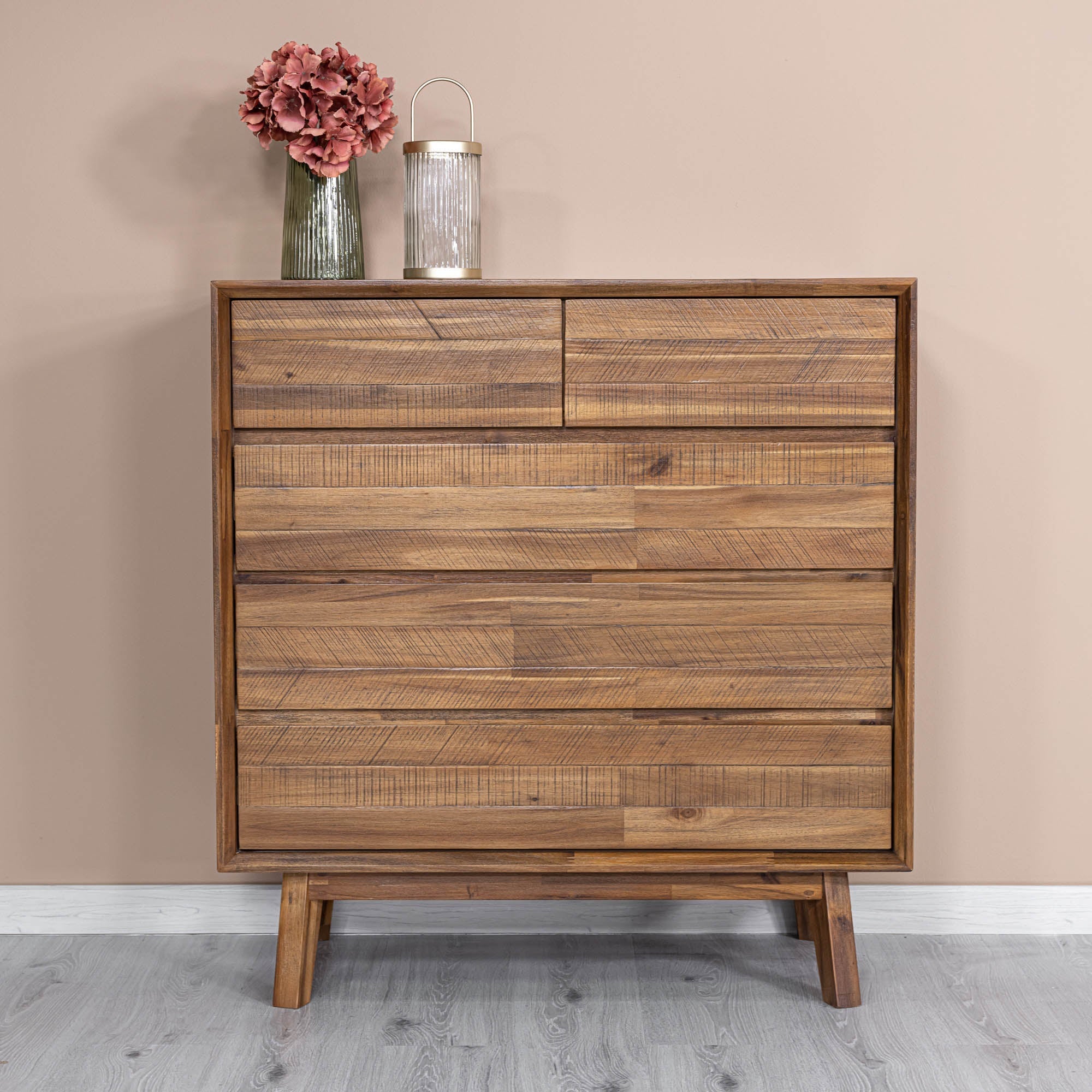 Gia 5 Drawer Chest - Warm Pecan - Central Designs