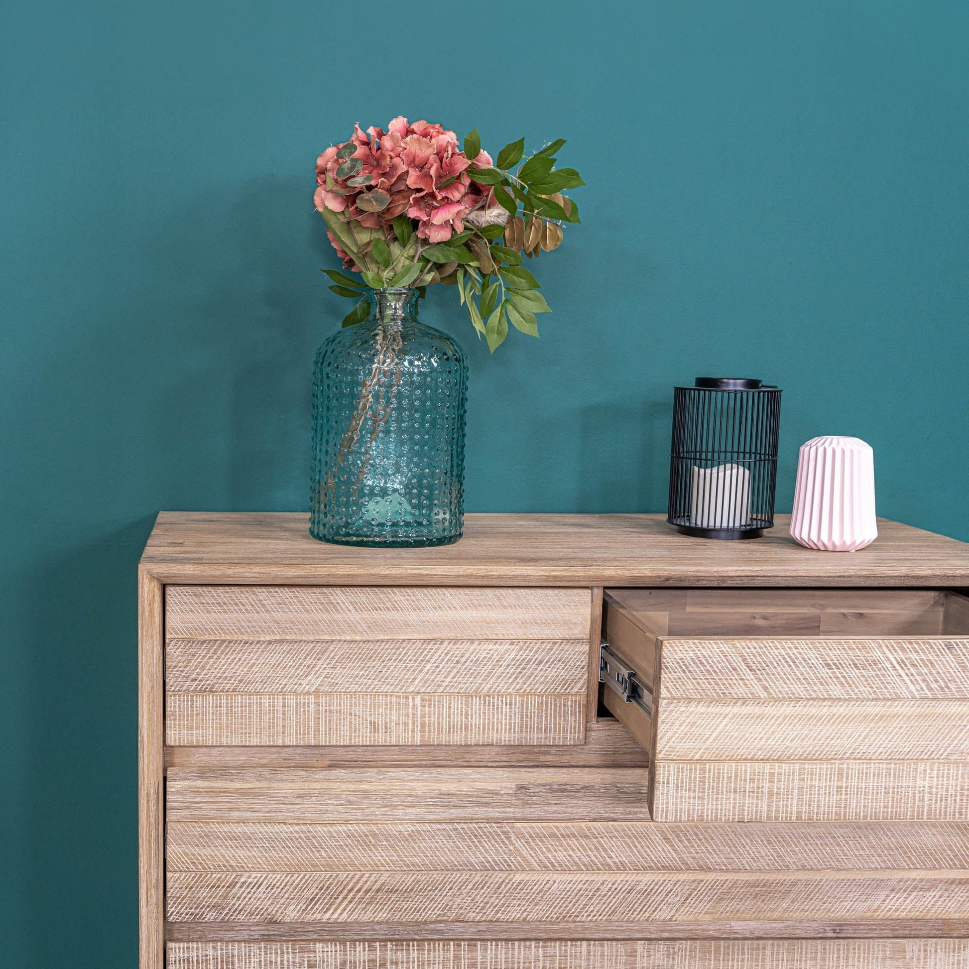 Gia 5 Drawer Chest - Light Driftwood - Central Designs