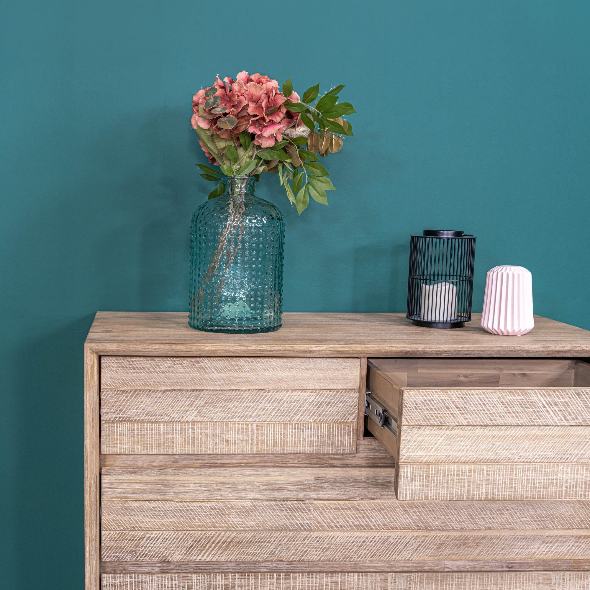 Gia 5 Drawer Chest - Light Driftwood - Central Designs