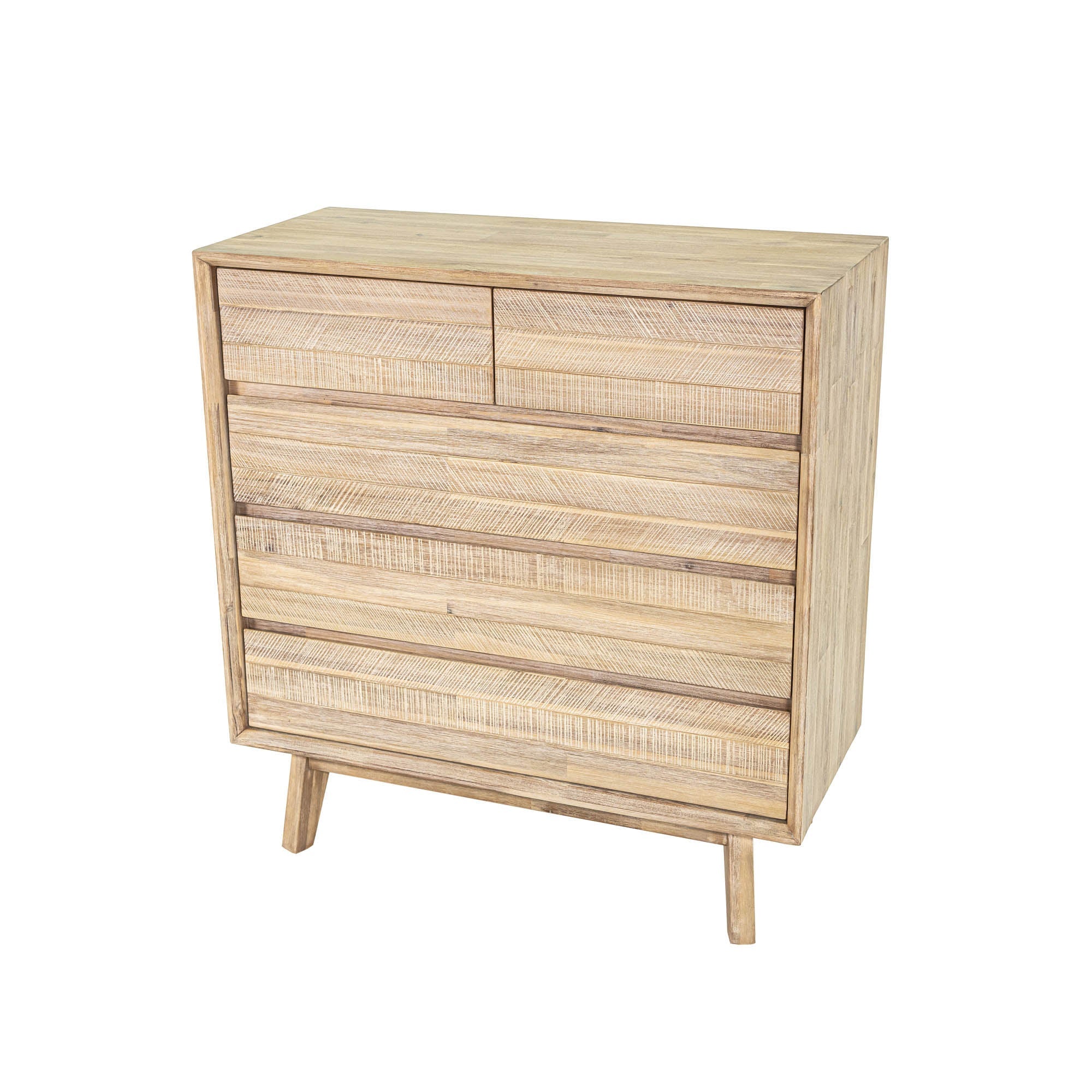 Gia 5 Drawer Chest - Light Driftwood - Central Designs
