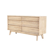 Gia 6 Drawer Dresser - Light Driftwood - Central Designs