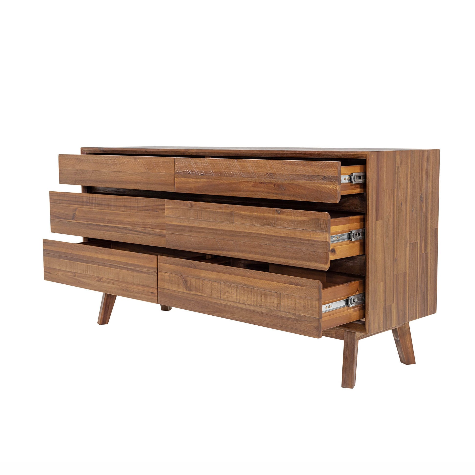 Gia 6 Drawer Dresser - Warm Pecan - Central Designs