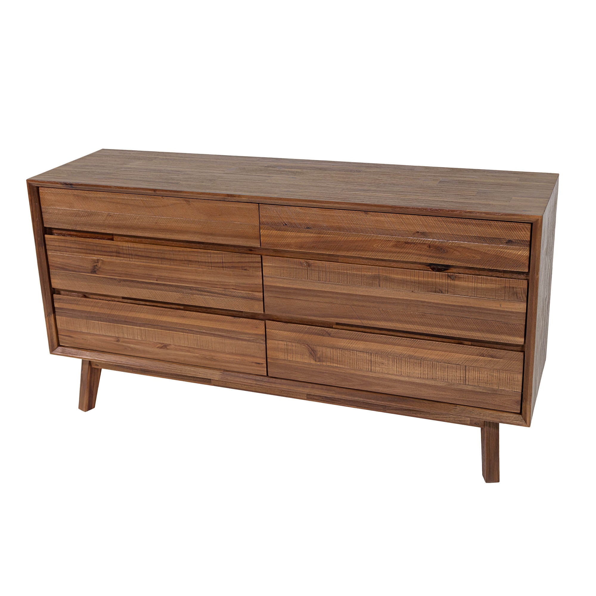 Gia 6 Drawer Dresser - Warm Pecan - Central Designs