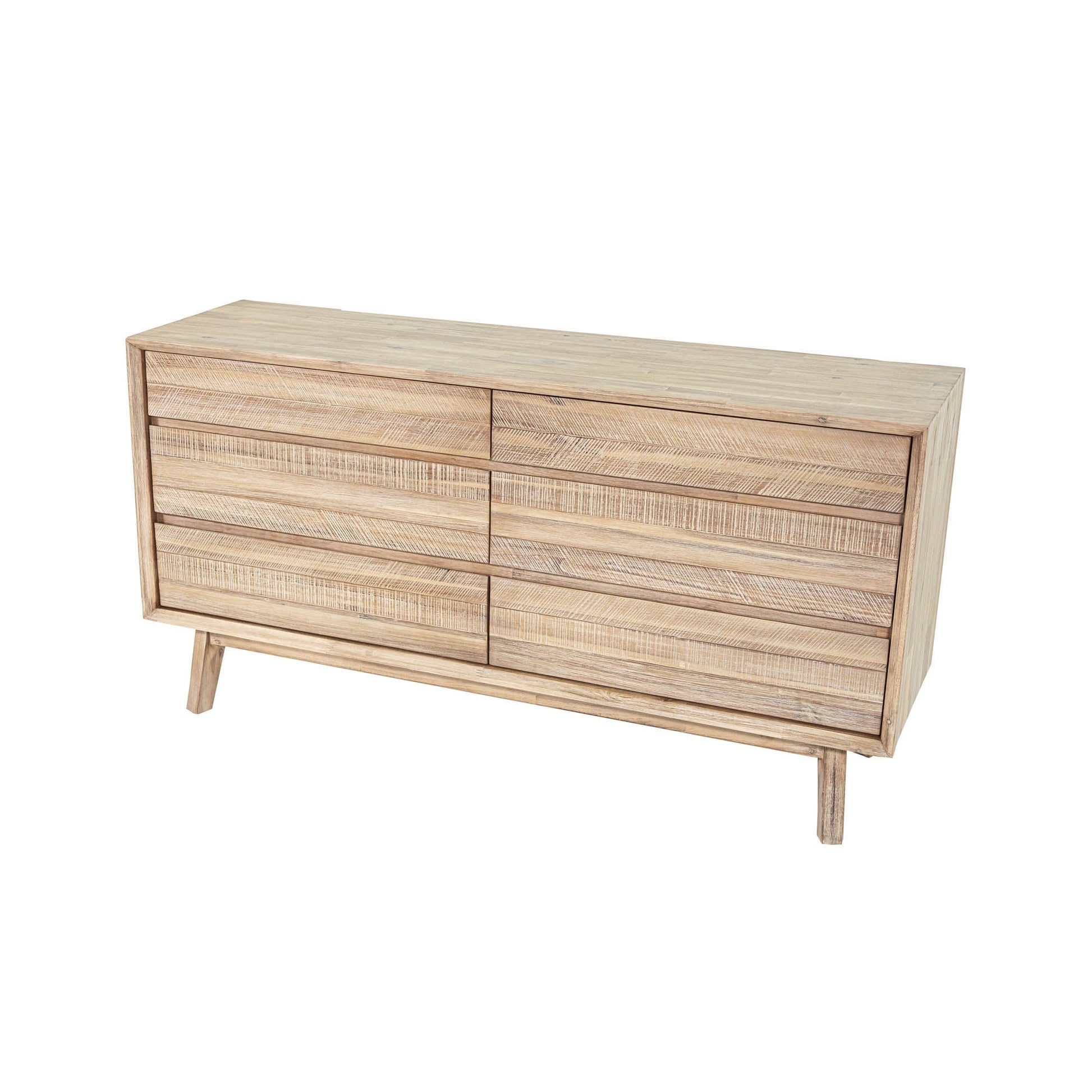 Gia 6 Drawer Dresser - Light Driftwood - Central Designs