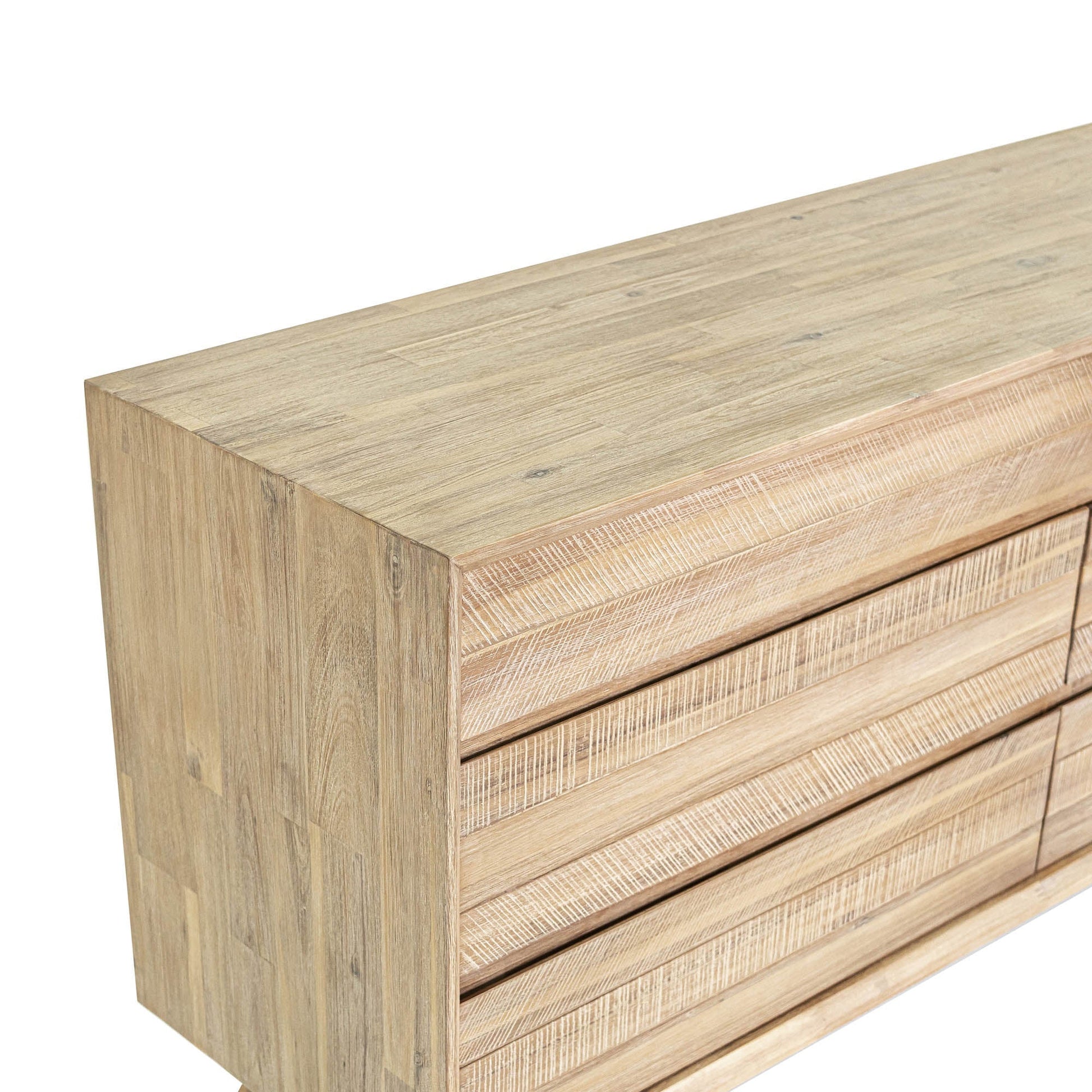 Gia 6 Drawer Dresser - Light Driftwood - Central Designs