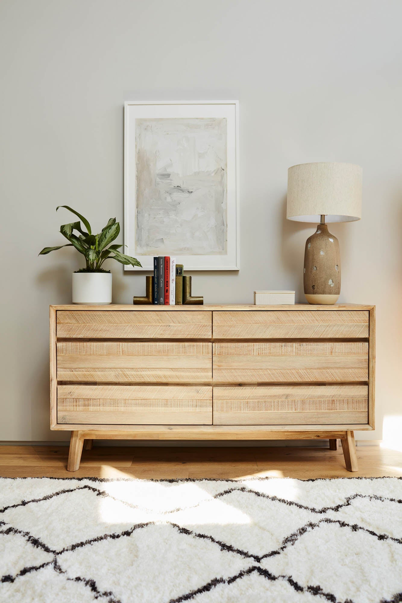 Gia 6 Drawer Dresser - Light Driftwood - Central Designs