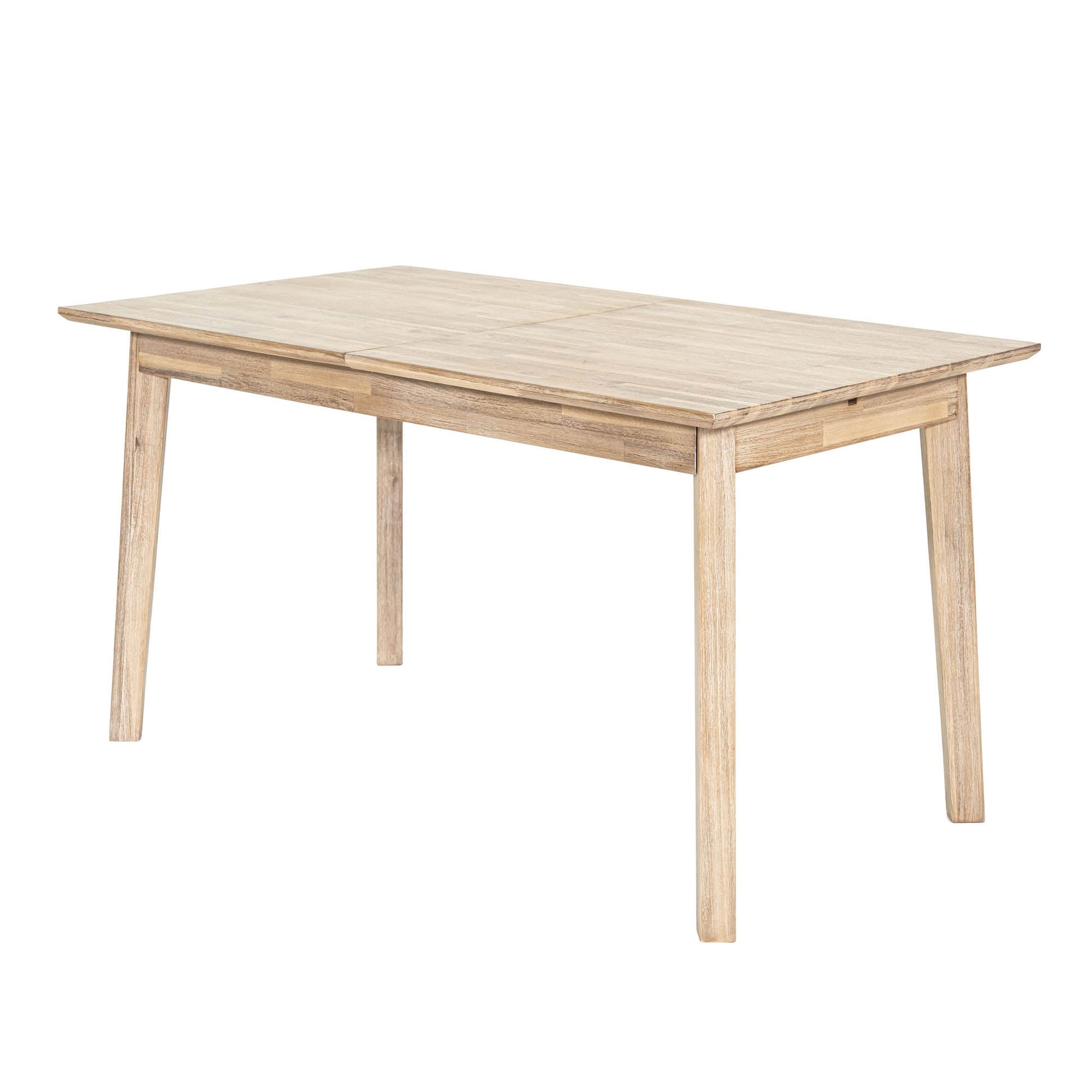 Gia Small Extension Dining Table w/ Butterfly System 55/71” - Light Driftwood - Central Designs