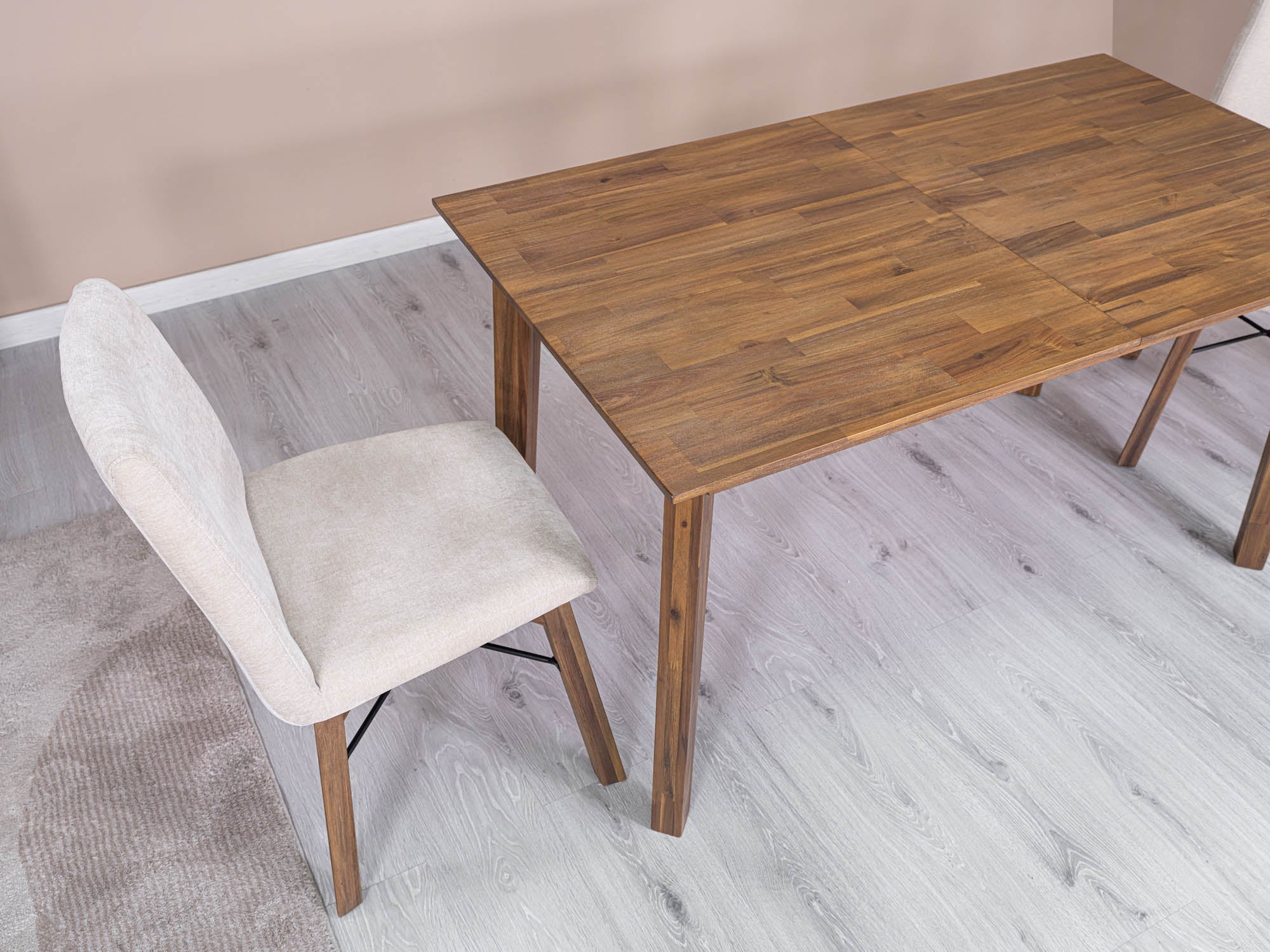 Gia Small Extension Dining Table w/ Butterfly System 55/71” - Warm Pecan - Central Designs