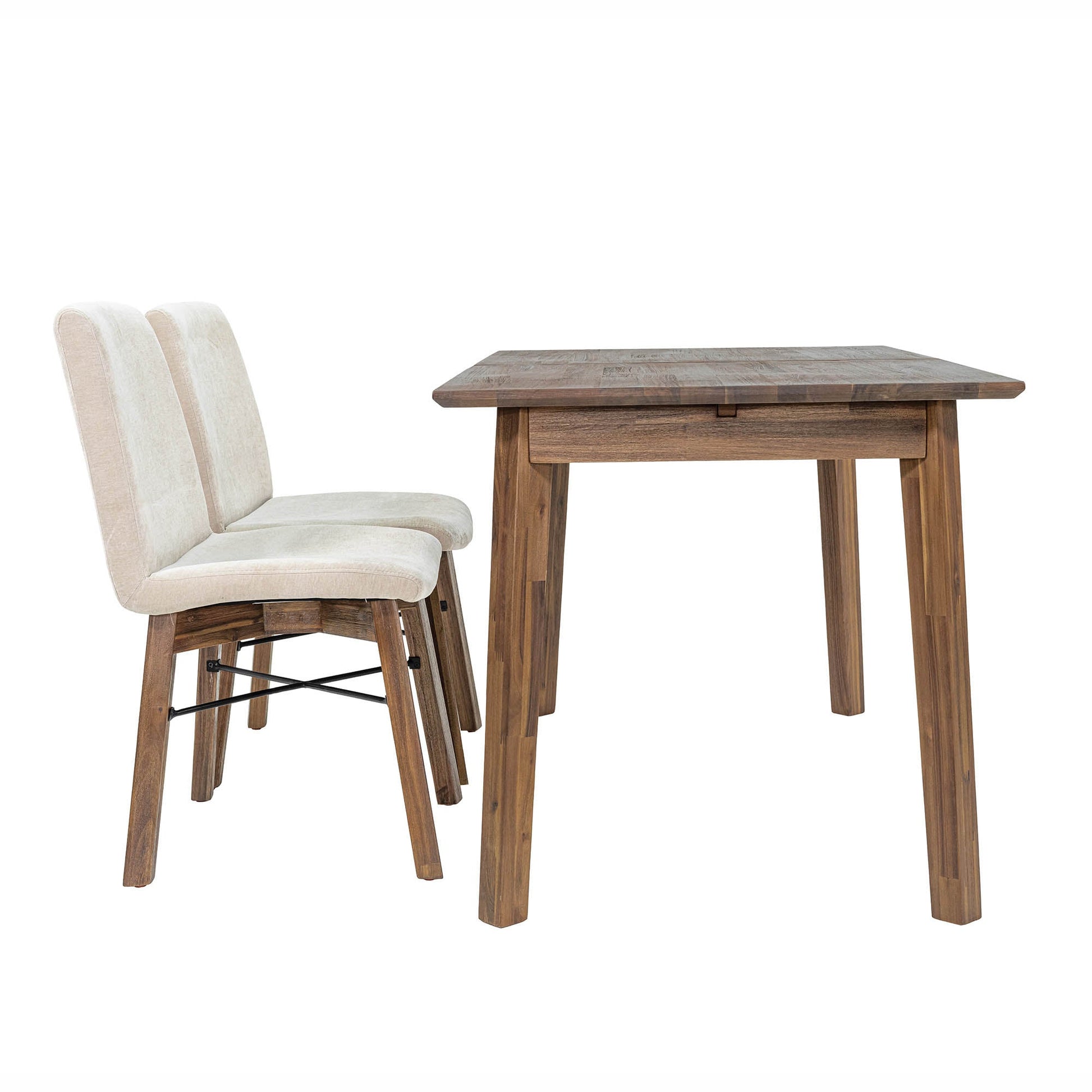 Gia Small Extension Dining Table w/ Butterfly System 55/71” - Warm Pecan - Central Designs