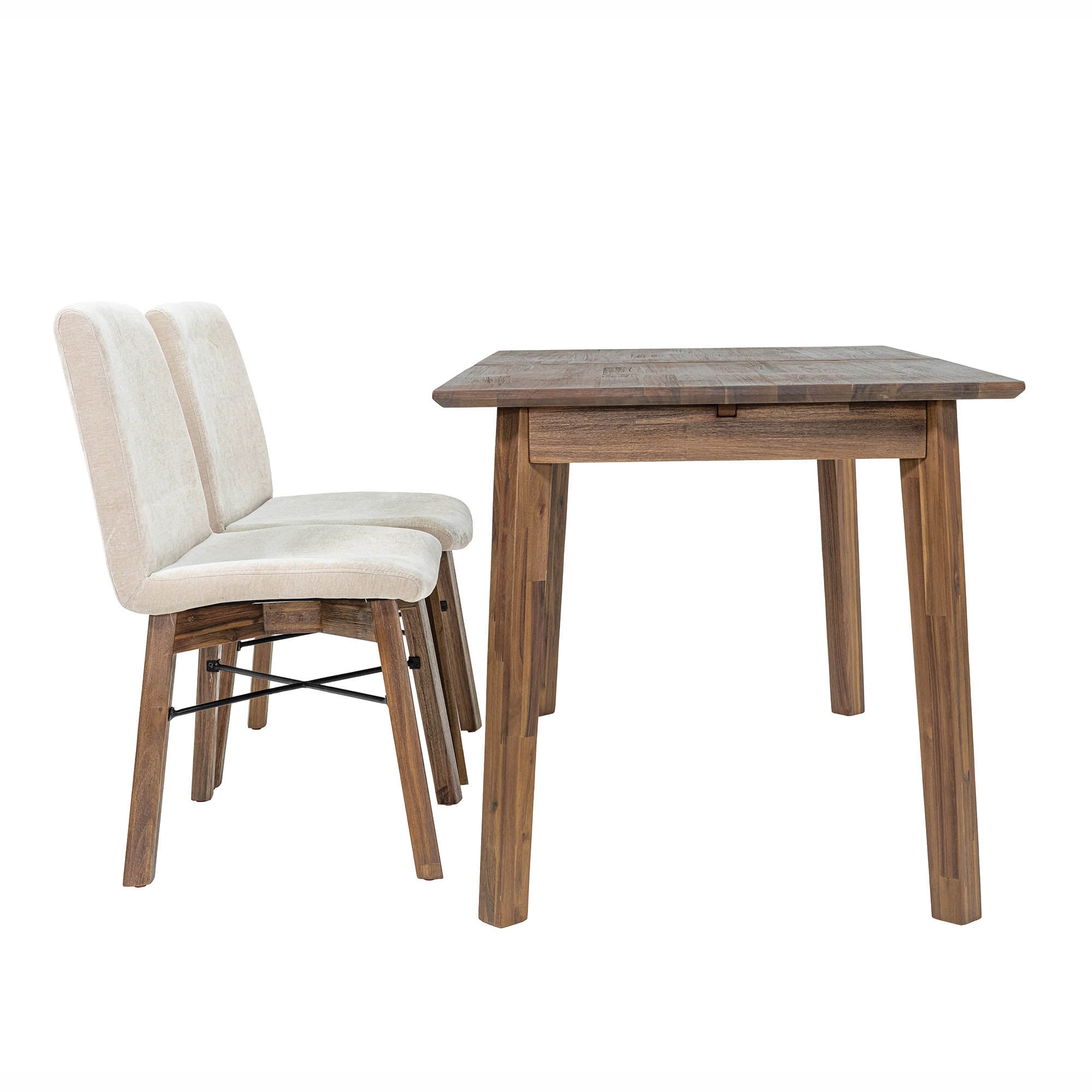 Gia Small Extension Dining Table w/ Butterfly System 55/71” - Warm Pecan - Central Designs