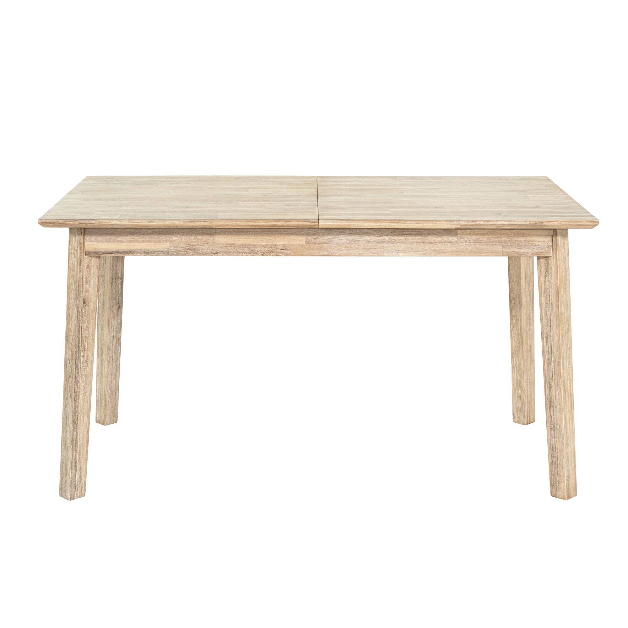 Gia Small Extension Dining Table w/ Butterfly System 55/71” - Light Driftwood - Central Designs