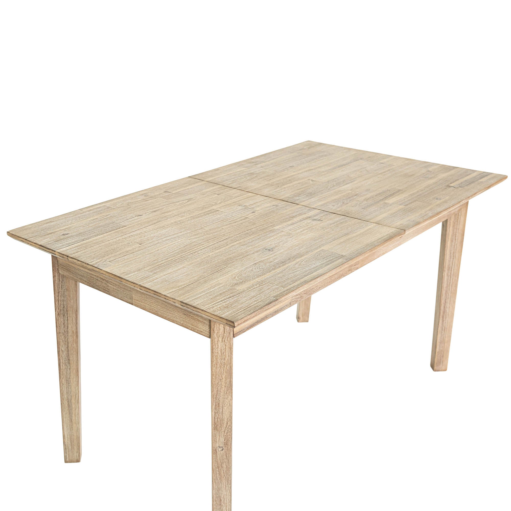 Gia Small Extension Dining Table w/ Butterfly System 55/71” - Light Driftwood - Central Designs