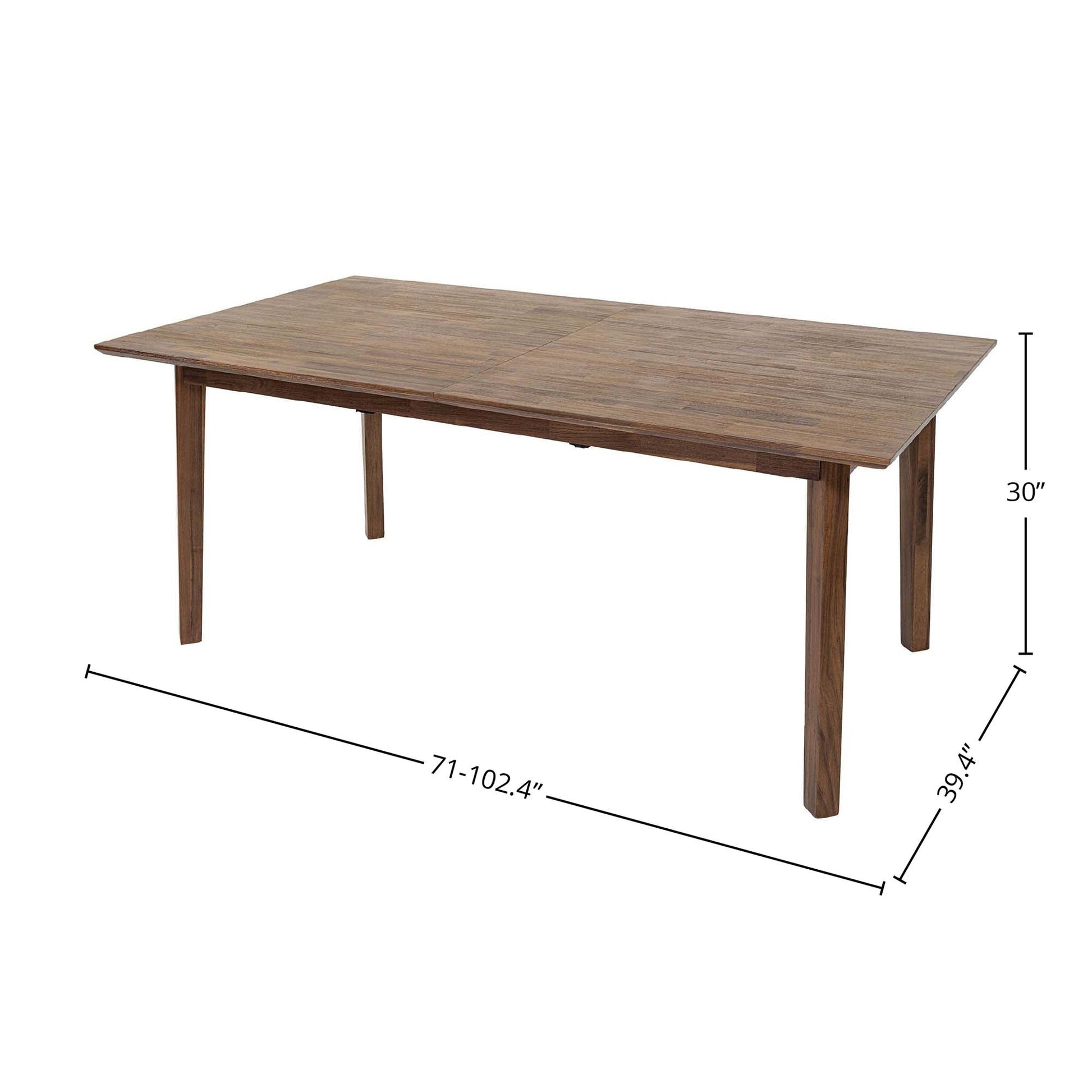Gia Extension Dining Table 71/102" - Warm Pecan - Central Designs
