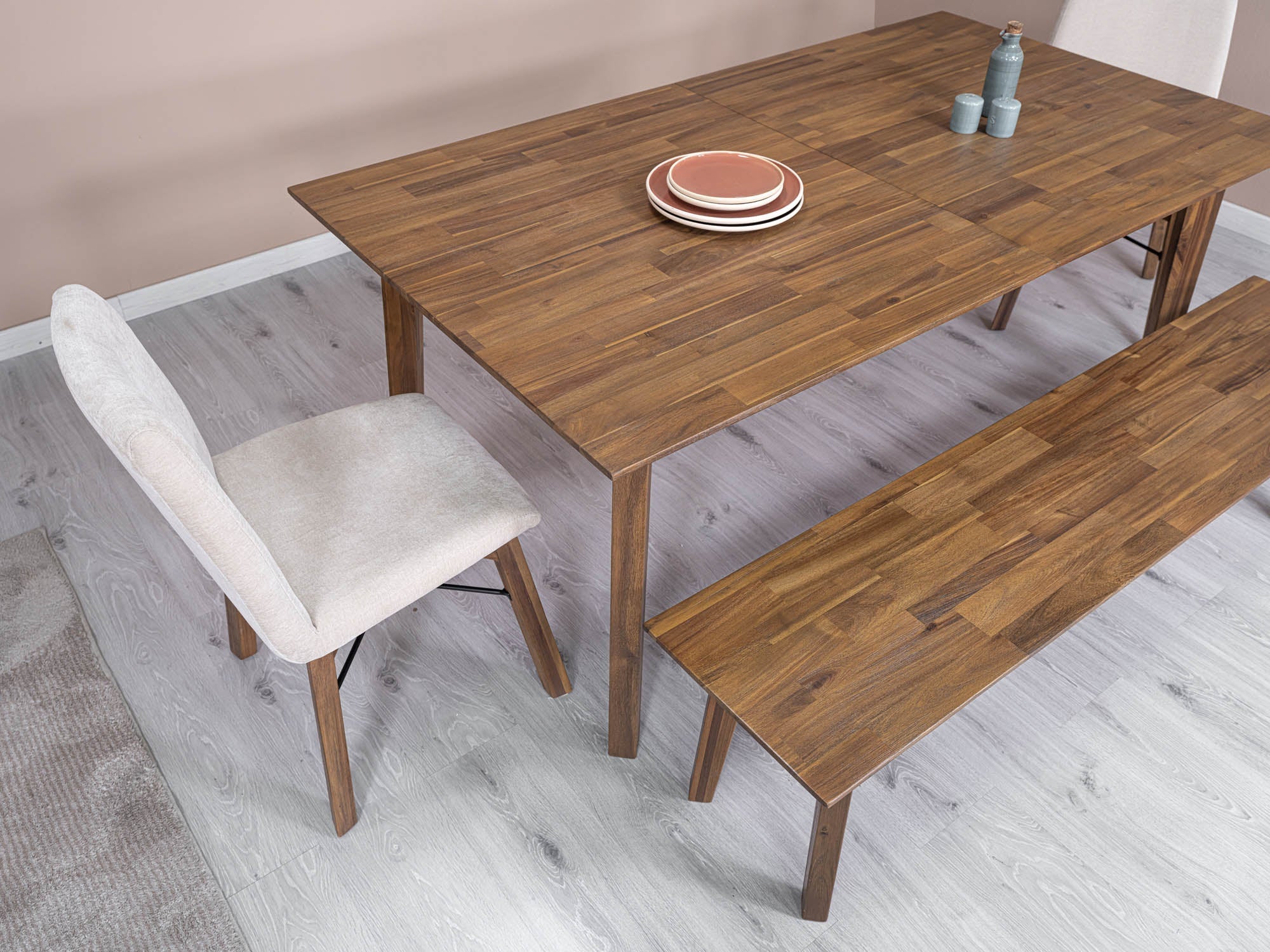 Gia Extension Dining Table 71/102" - Warm Pecan - Central Designs