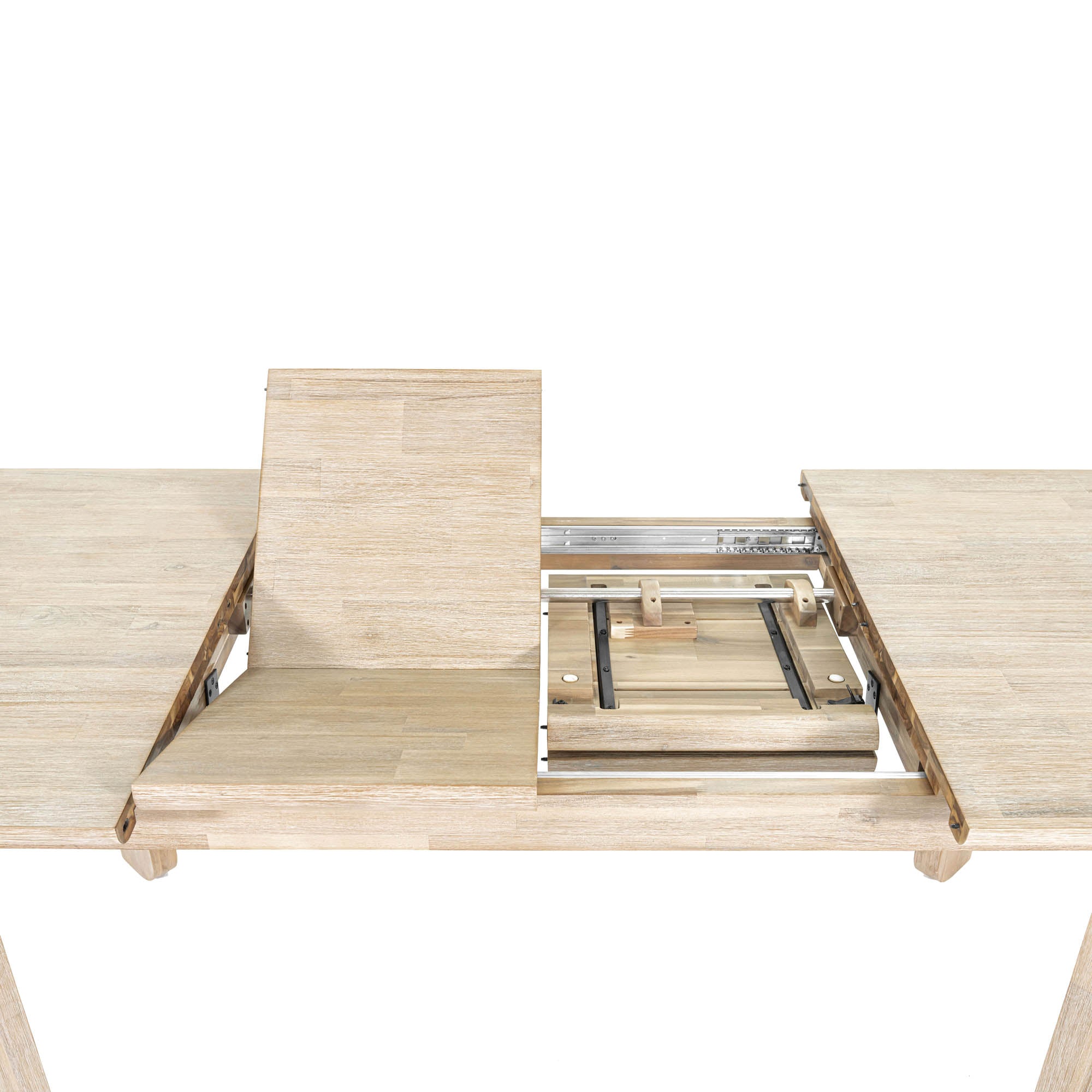 Gia Extension Dining Table 71/102" - Light Driftwood - Central Designs