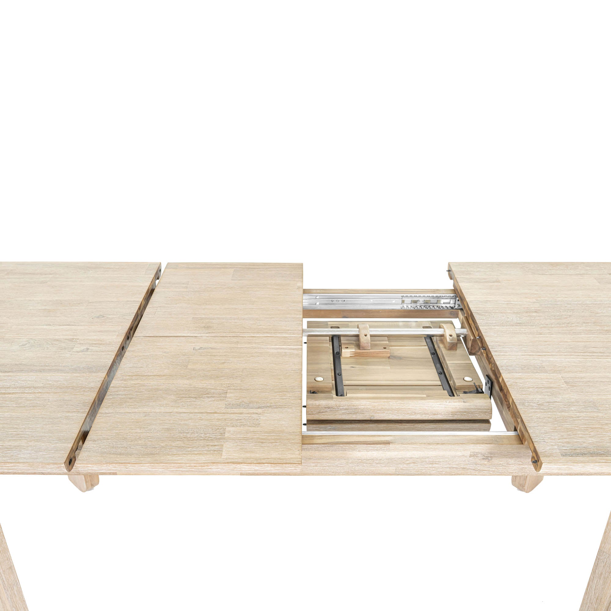 Gia Extension Dining Table 71/102" - Light Driftwood - Central Designs