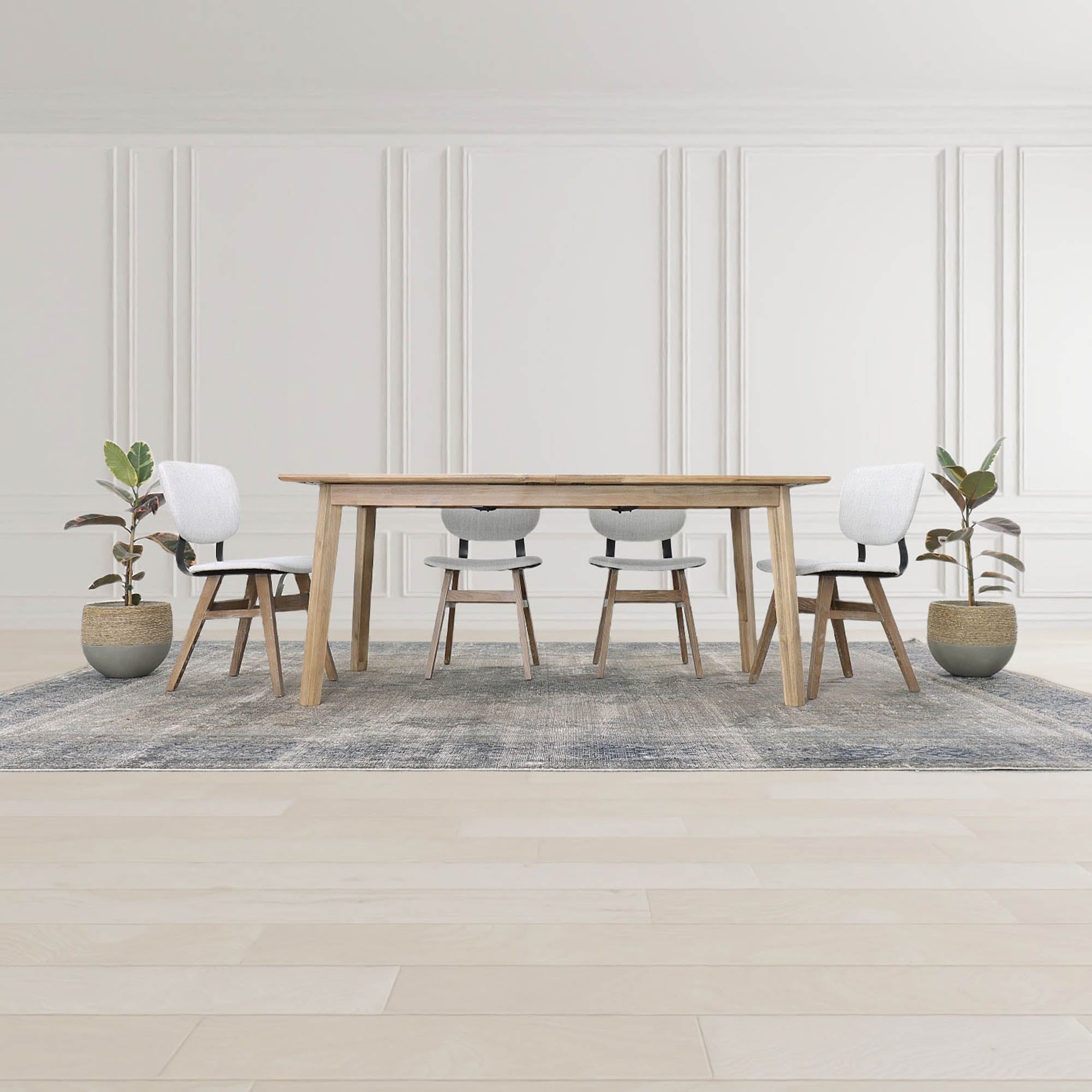 Gia Extension Dining Table 71/102" - Light Driftwood - Central Designs
