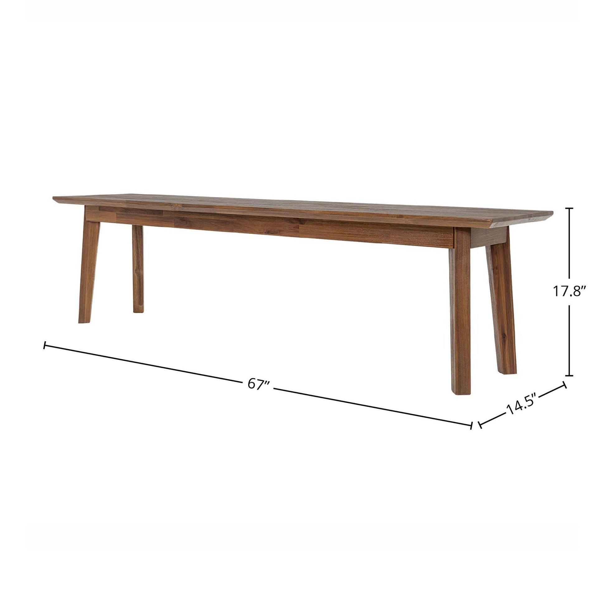 Gia Bench - Warm Pecan - Central Designs