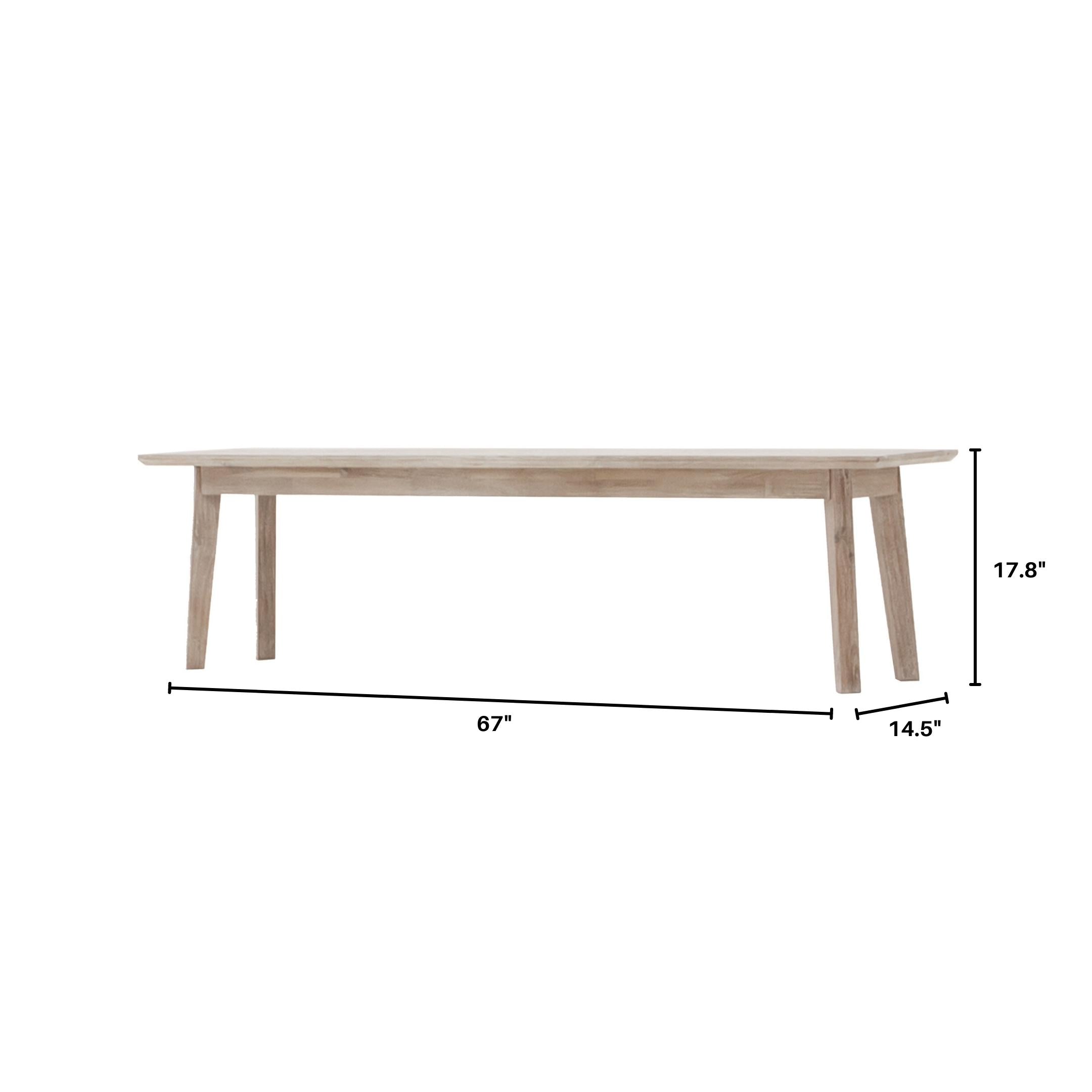 Gia Bench - Light Driftwood - Central Designs