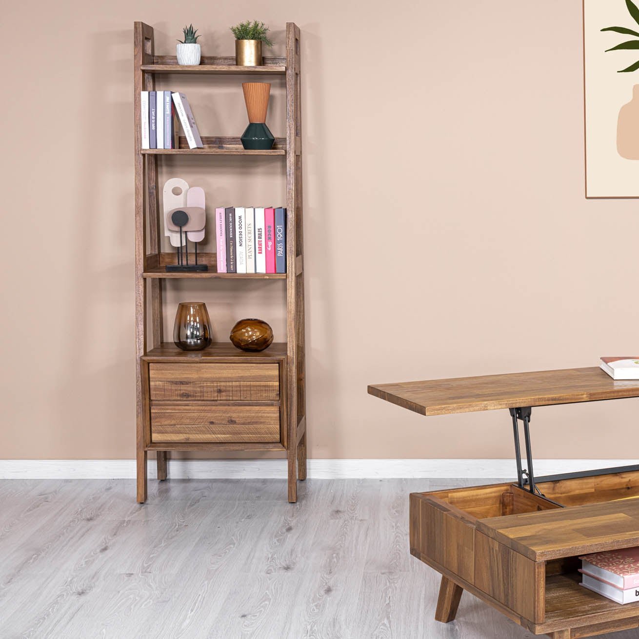 Gia Modular Bookcase - Warm Pecan - Central Designs