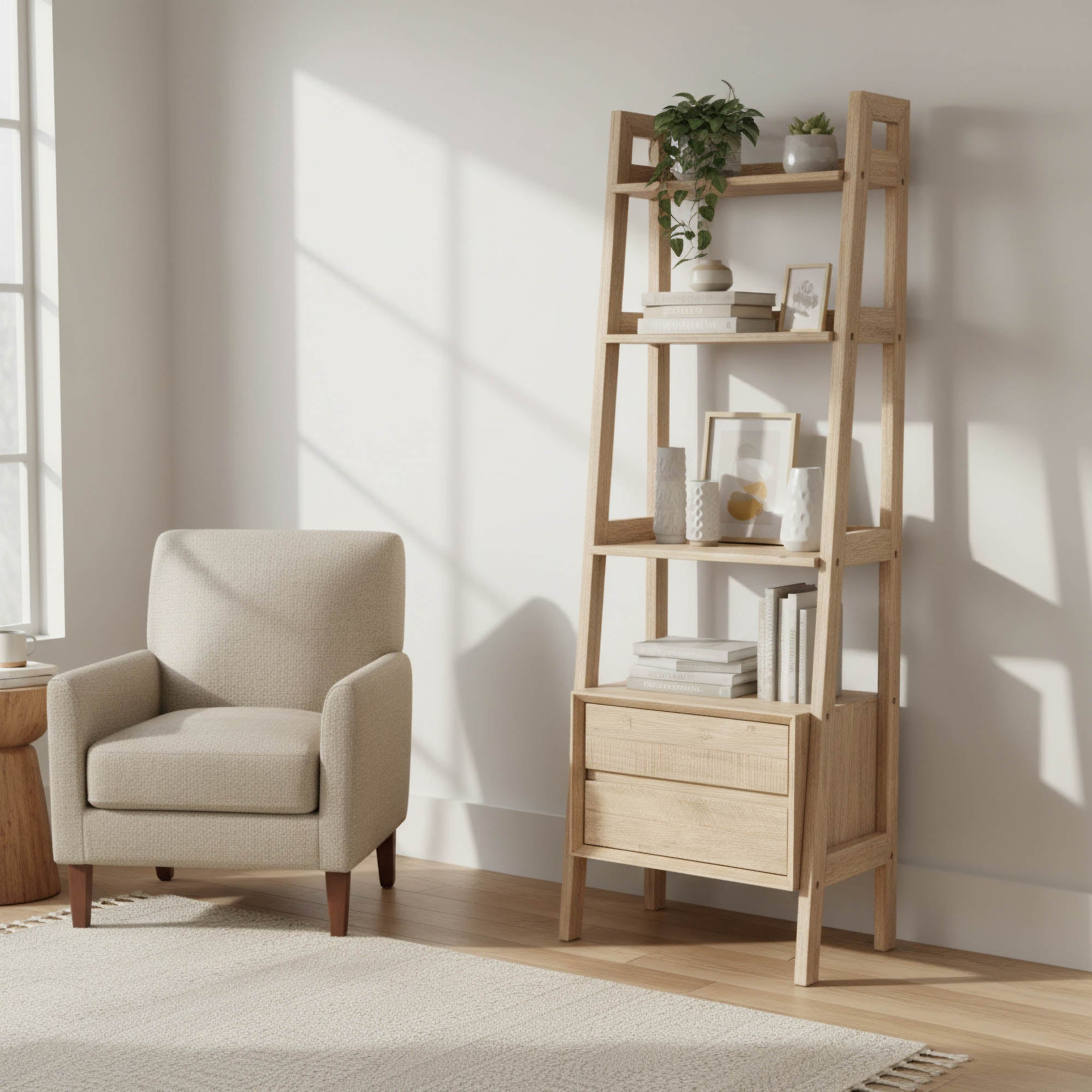 Gia Modular Bookcase - Light Driftwood - Central Designs