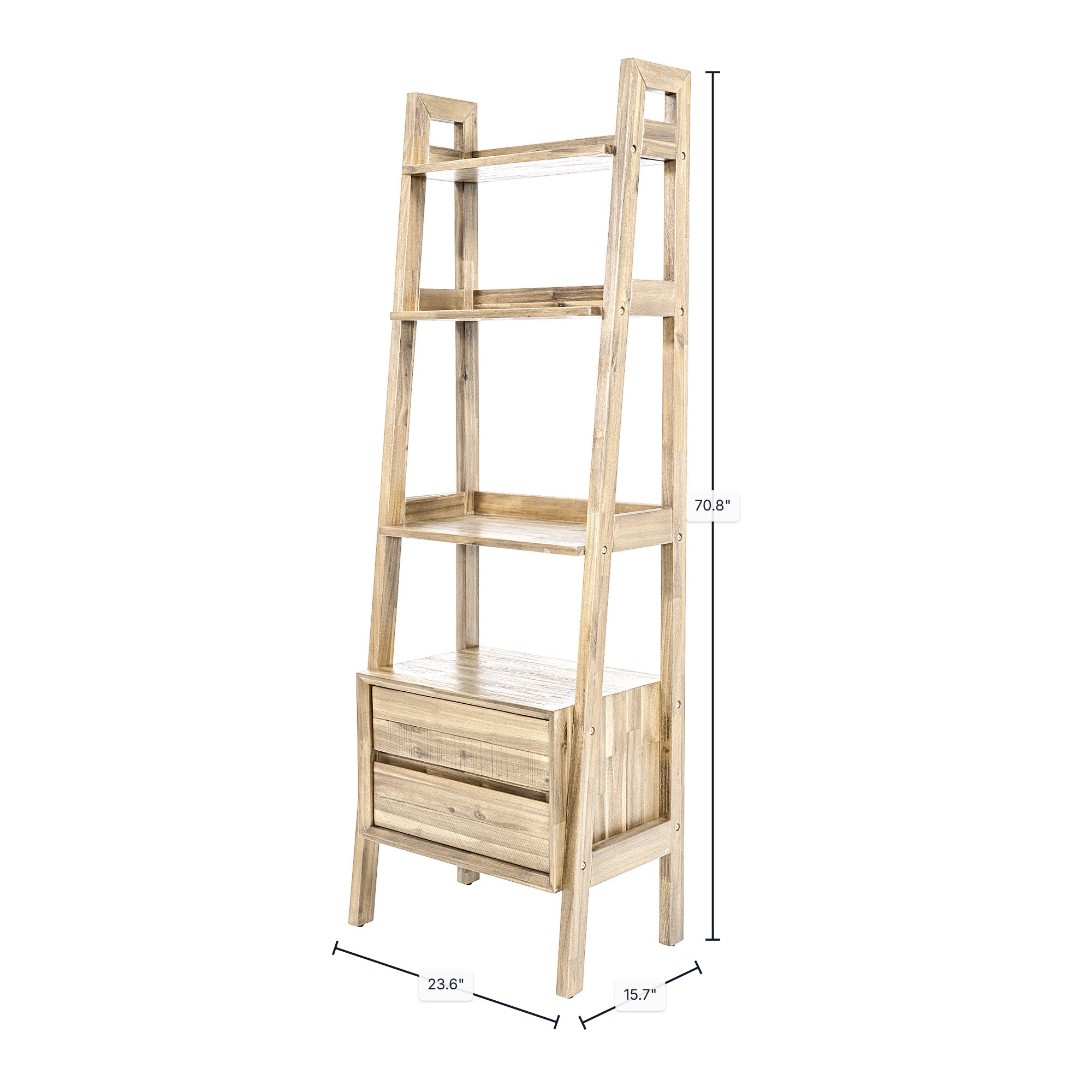 Gia Modular Bookcase - Light Driftwood - Central Designs