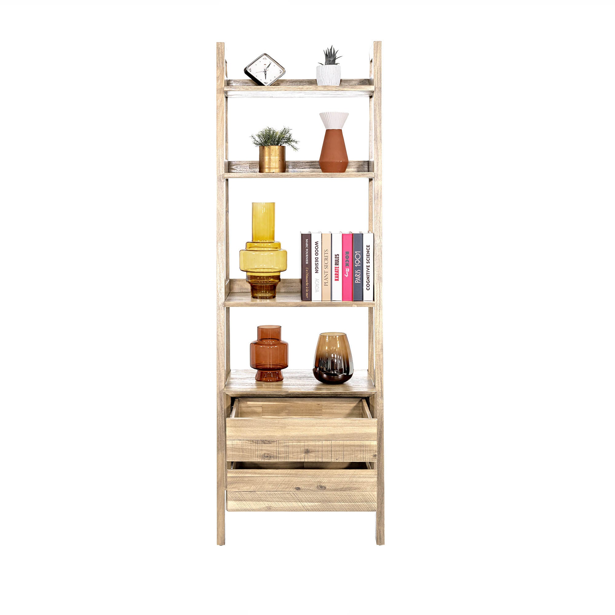 Gia Modular Bookcase - Light Driftwood - Central Designs
