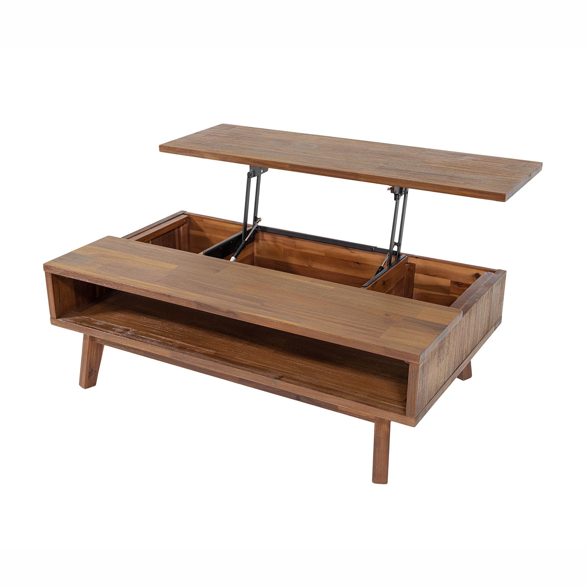 Gia Coffee Table w/ Lift Top - Warm Pecan - Central Designs