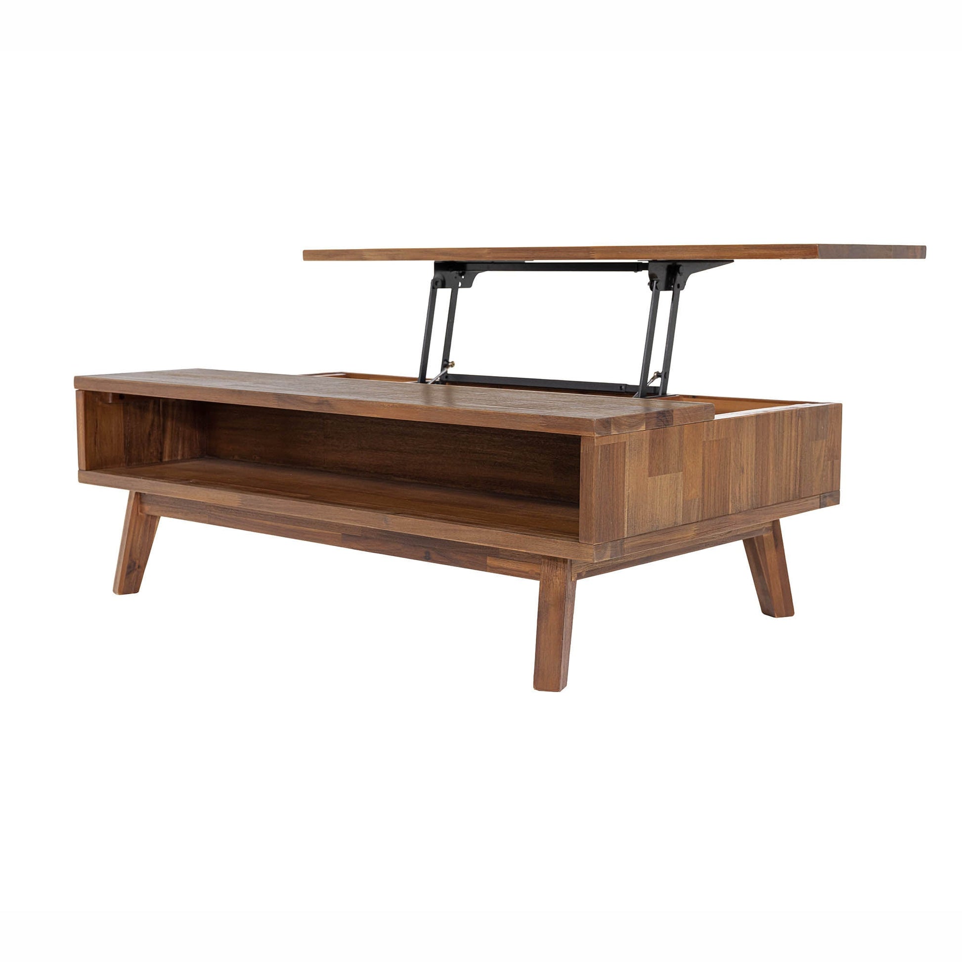 Gia Coffee Table w/ Lift Top - Warm Pecan - Central Designs