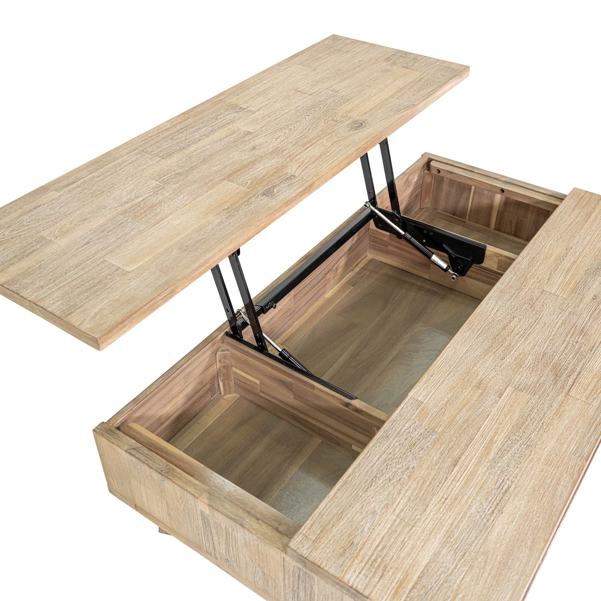 Gia Coffee Table w/ Lift Top - Light Driftwood - Central Designs