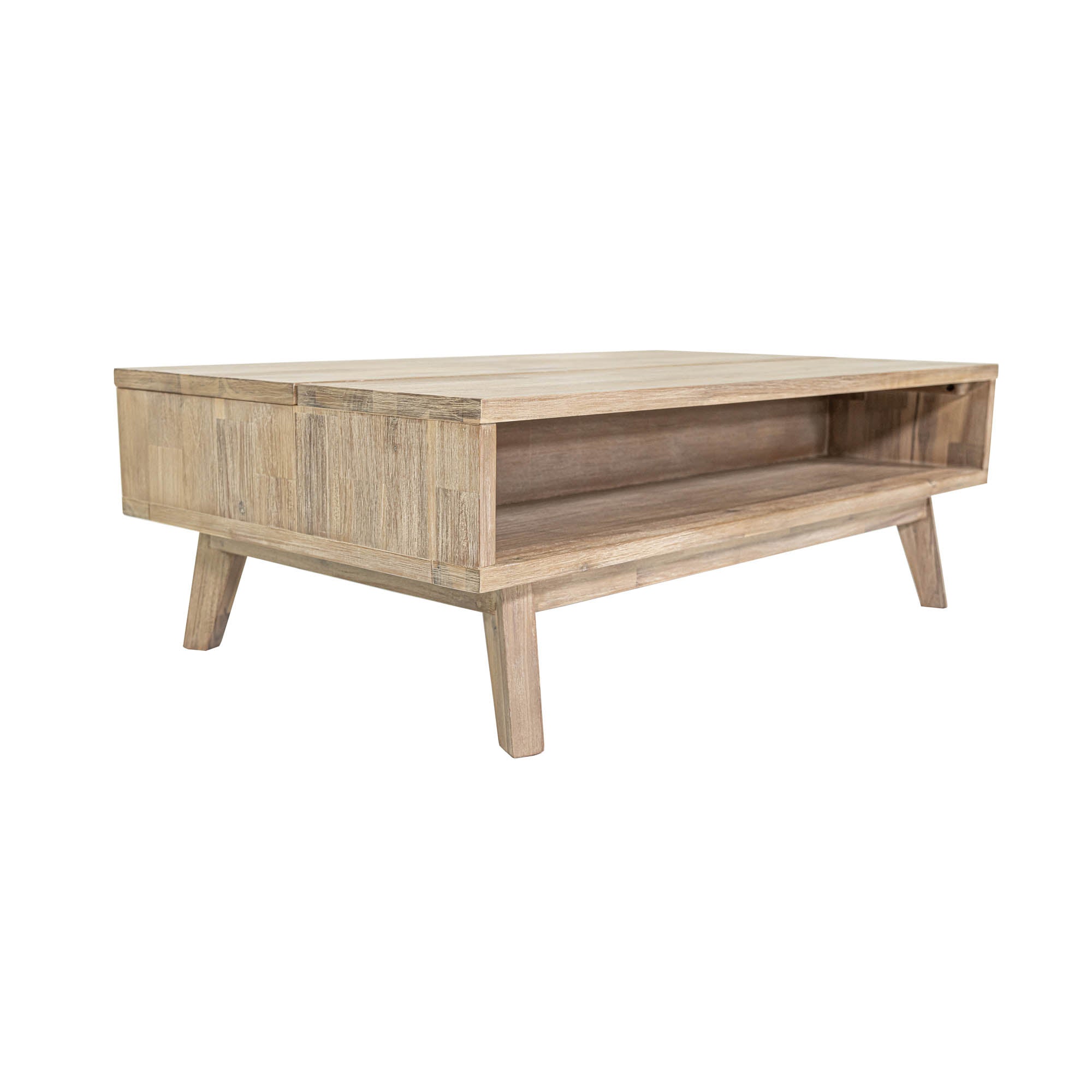 Gia Coffee Table w/ Lift Top - Light Driftwood - Central Designs