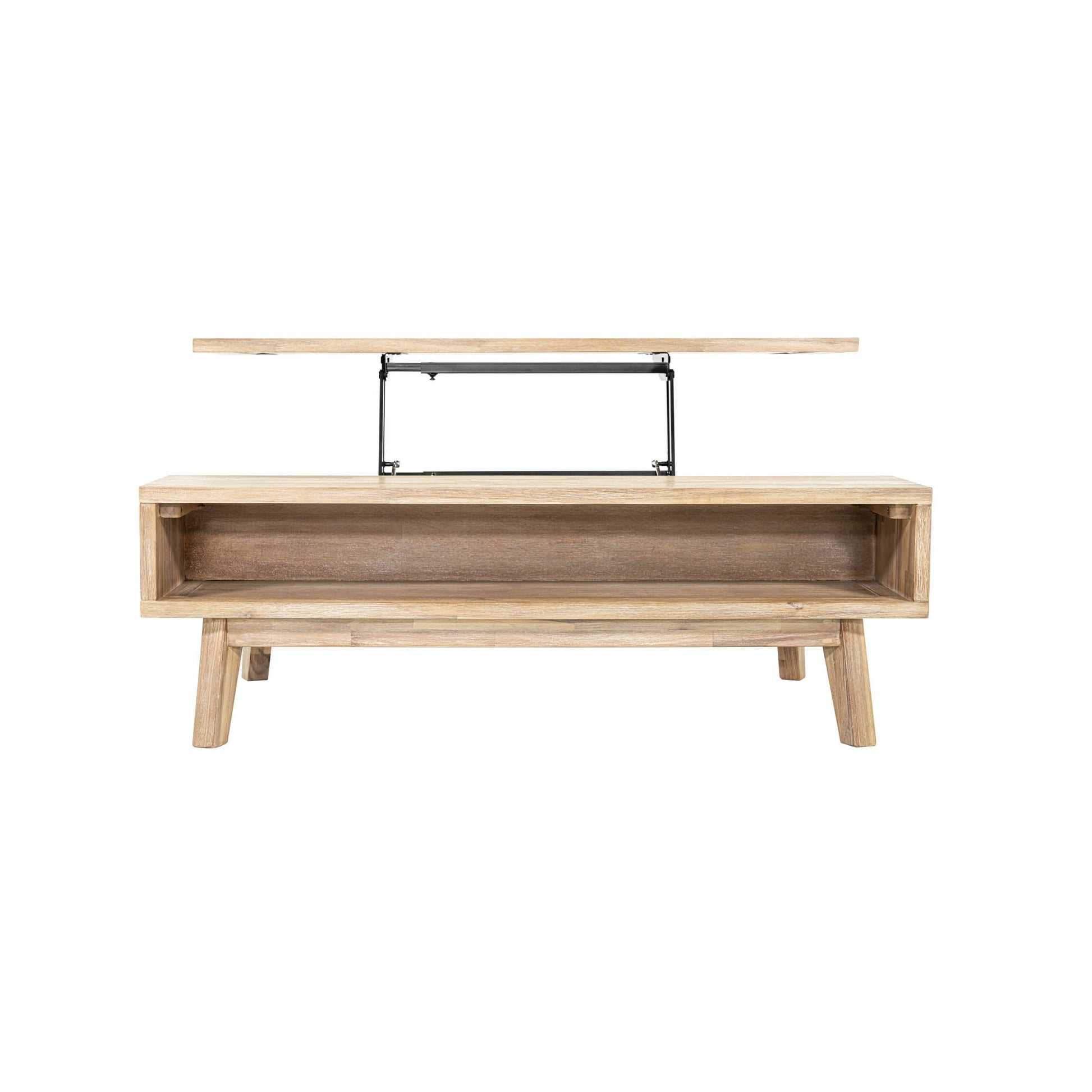 Gia Coffee Table w/ Lift Top - Light Driftwood - Central Designs