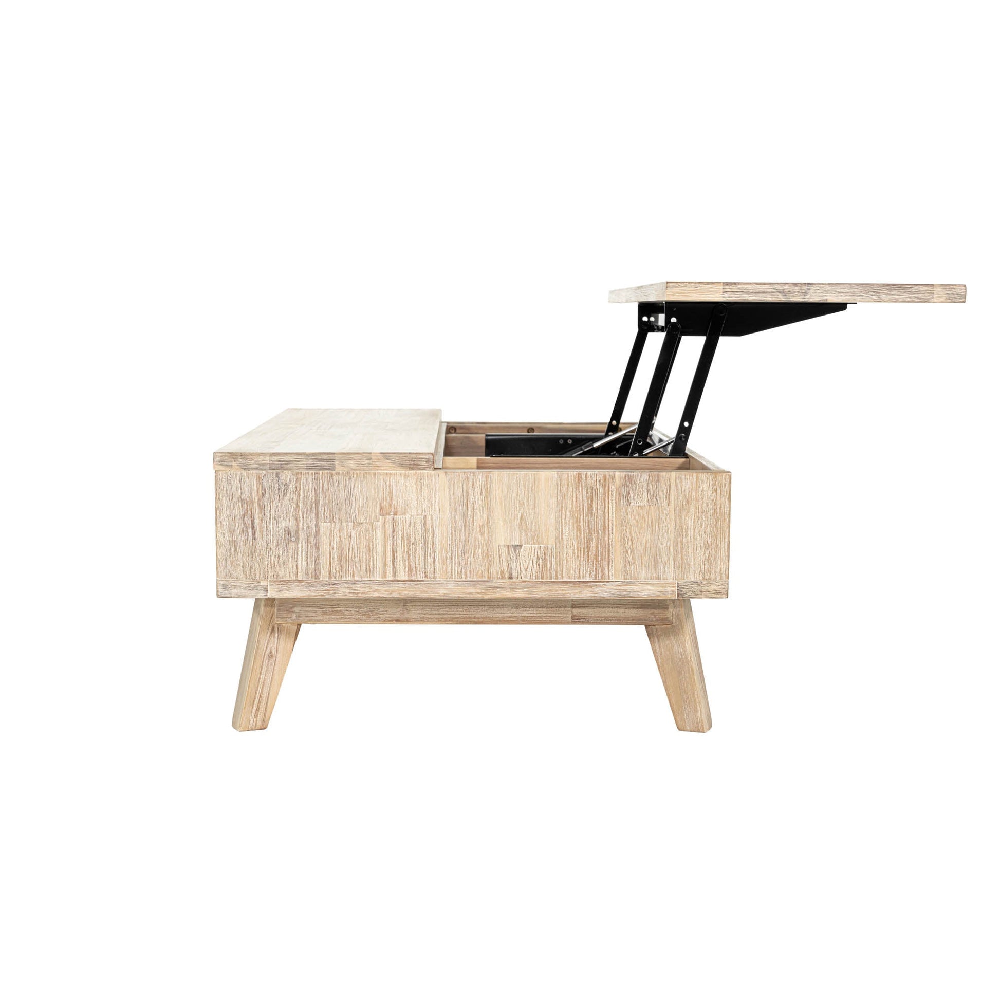 Gia Coffee Table w/ Lift Top - Light Driftwood - Central Designs