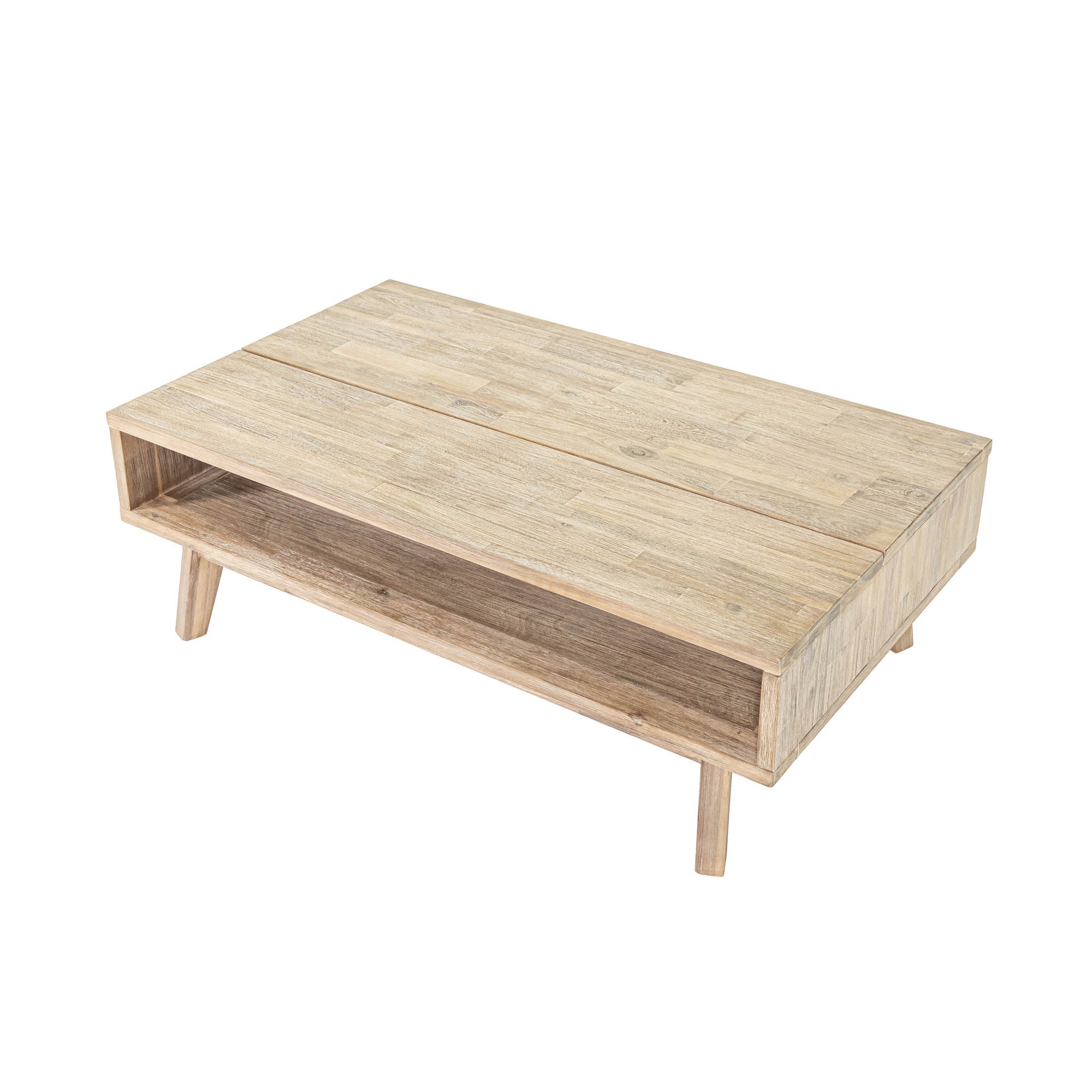 Gia Coffee Table w/ Lift Top - Light Driftwood - Central Designs