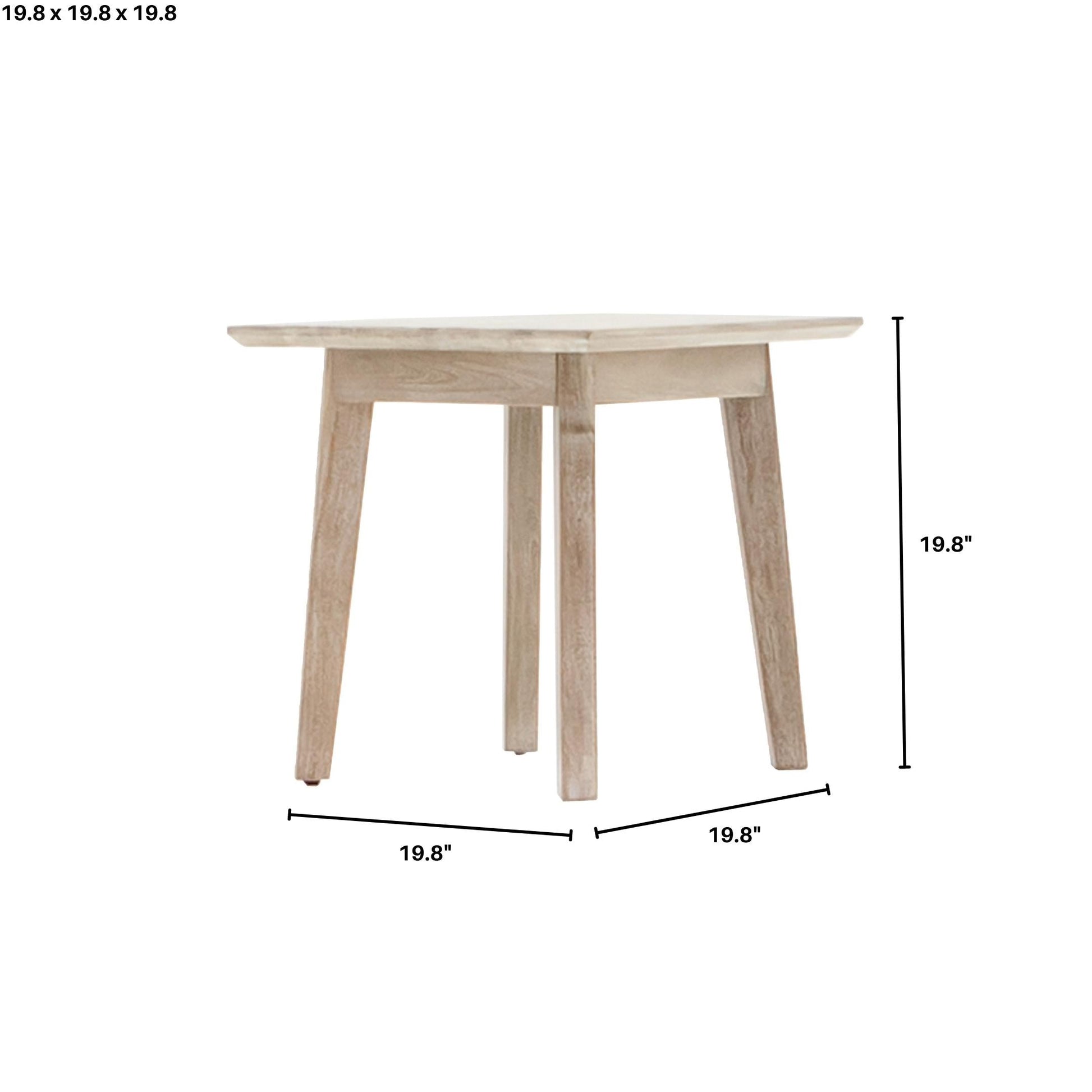 Gia Side Table - Light Driftwood - Central Designs