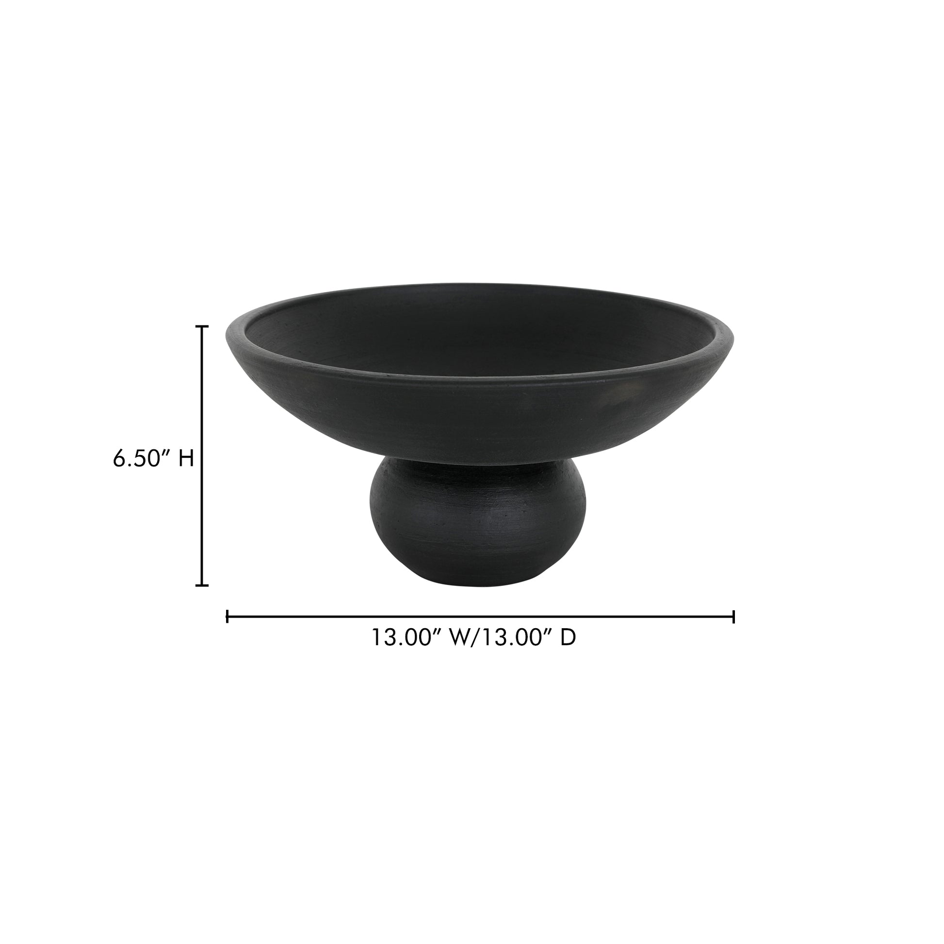 Asha Decorative Bowl Black Terracotta - Central Designs