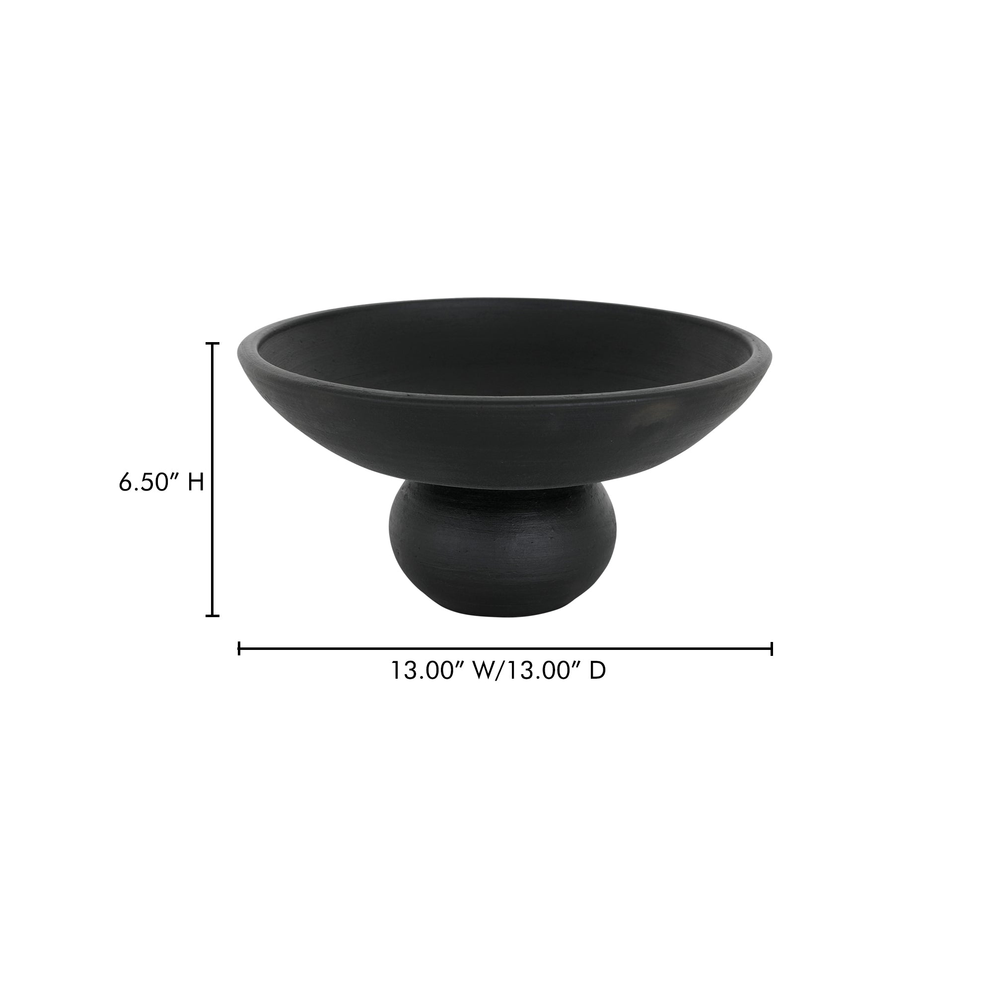 Asha Decorative Bowl Black Terracotta - Central Designs