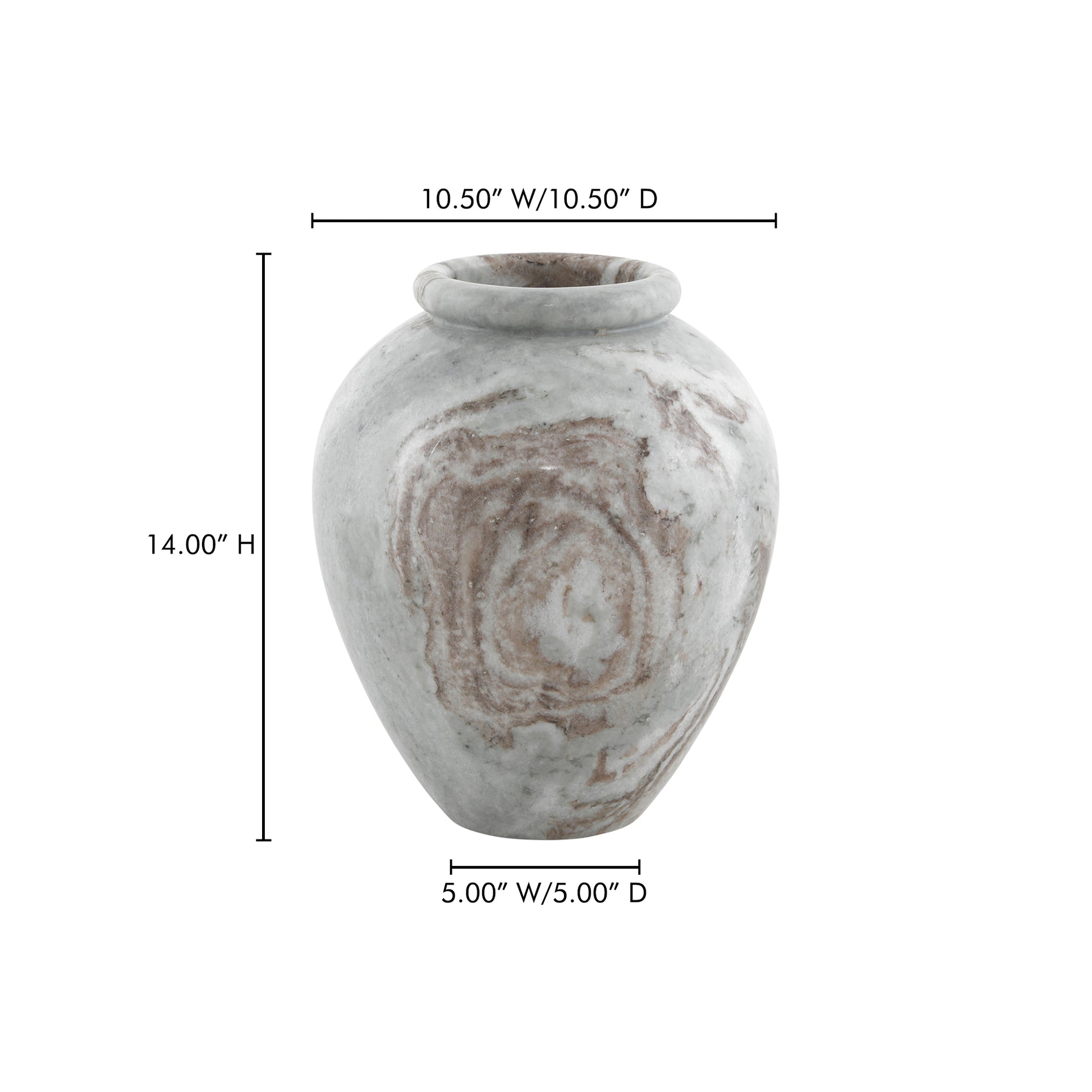 Didion Vase Torrento Marble - Central Designs