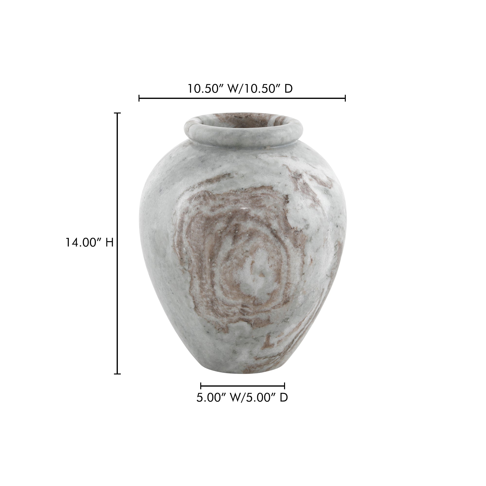 Didion Vase Torrento Marble - Central Designs