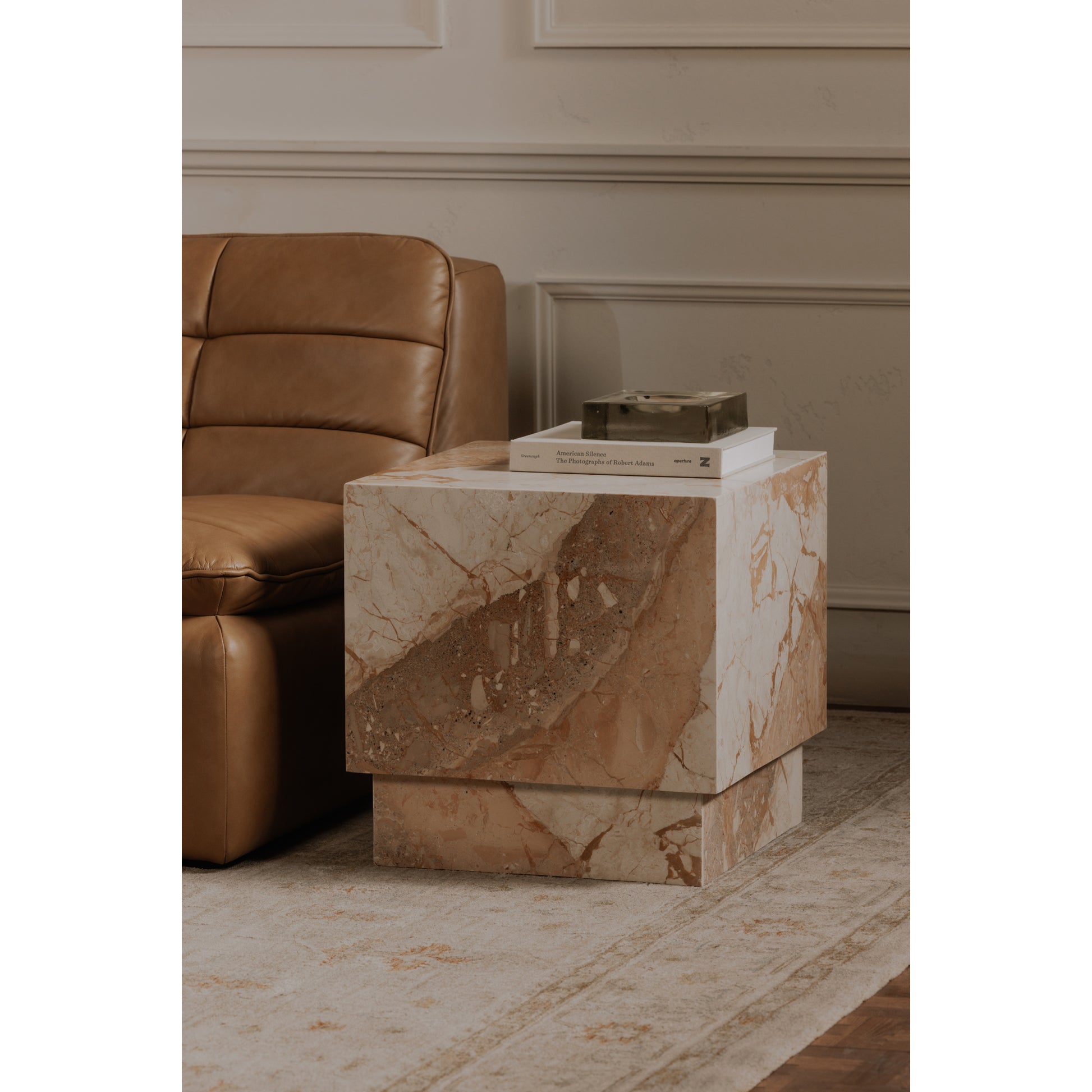 Layla Side Table Breccia Marble - Central Designs