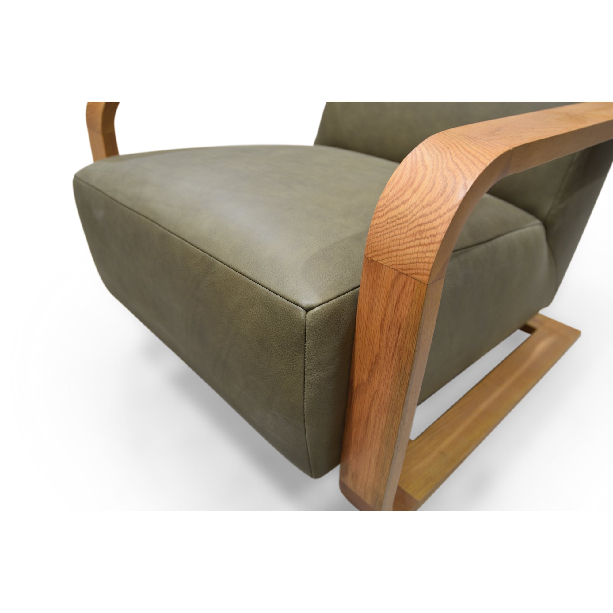 Eckersley Lounge Chair Olive Leather - Central Designs