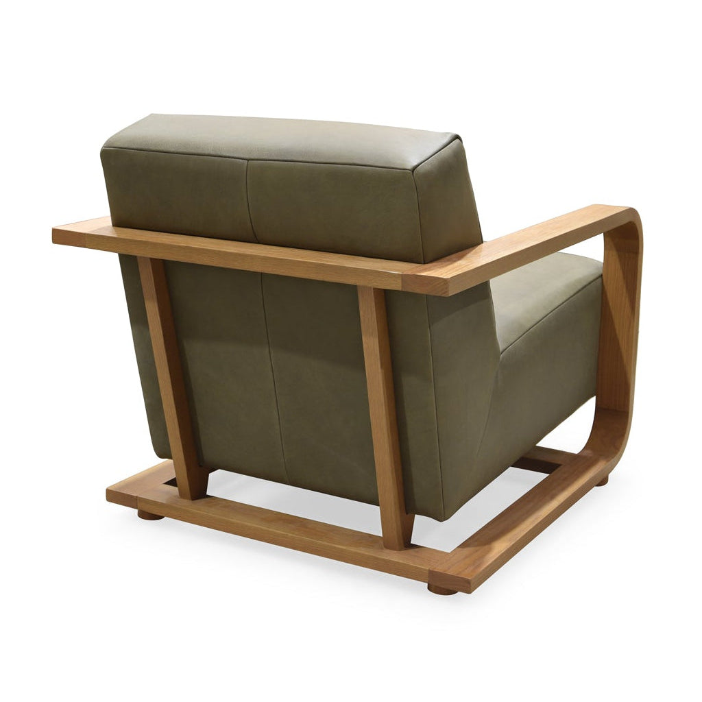 Eckersley Lounge Chair Olive Leather - Central Designs