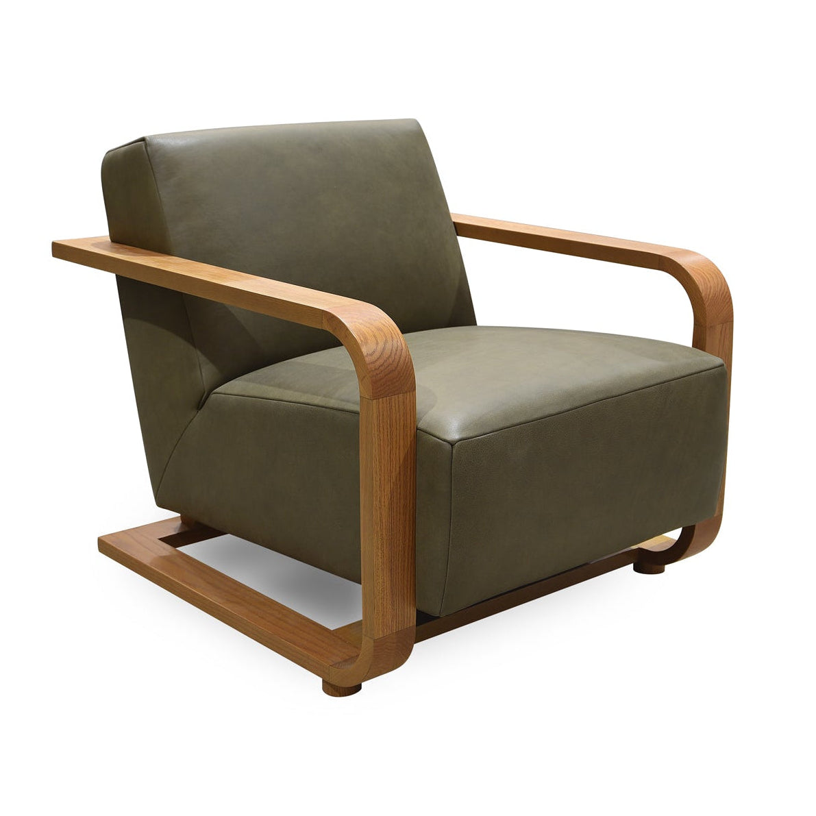 Eckersley Lounge Chair Olive Leather - Central Designs