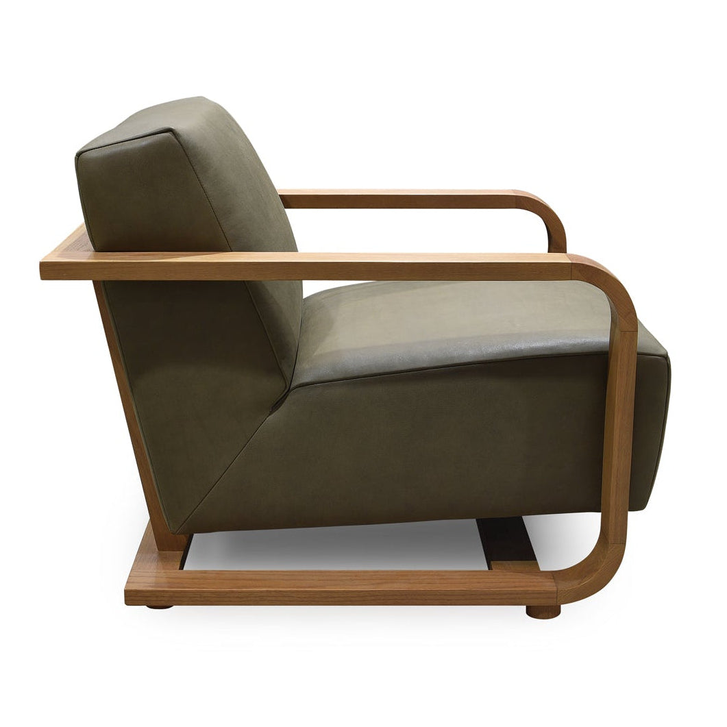 Eckersley Lounge Chair Olive Leather - Central Designs